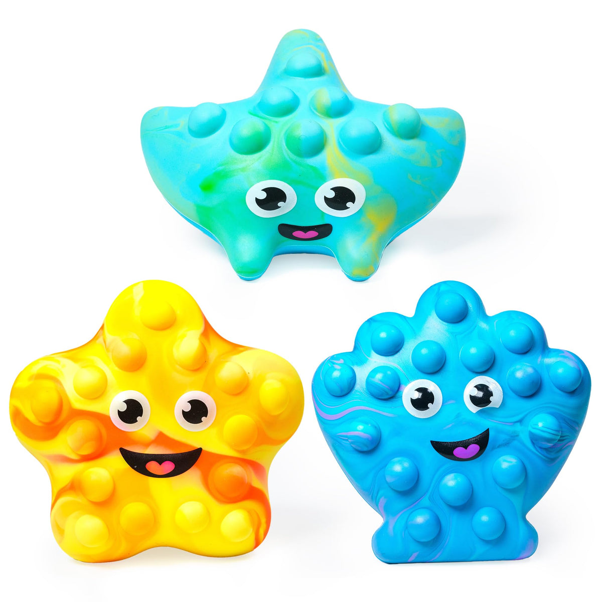 Tub Works Tub Poppers 3-Pack Bath Toys – Push, Poke & Pop It Fidget Fun