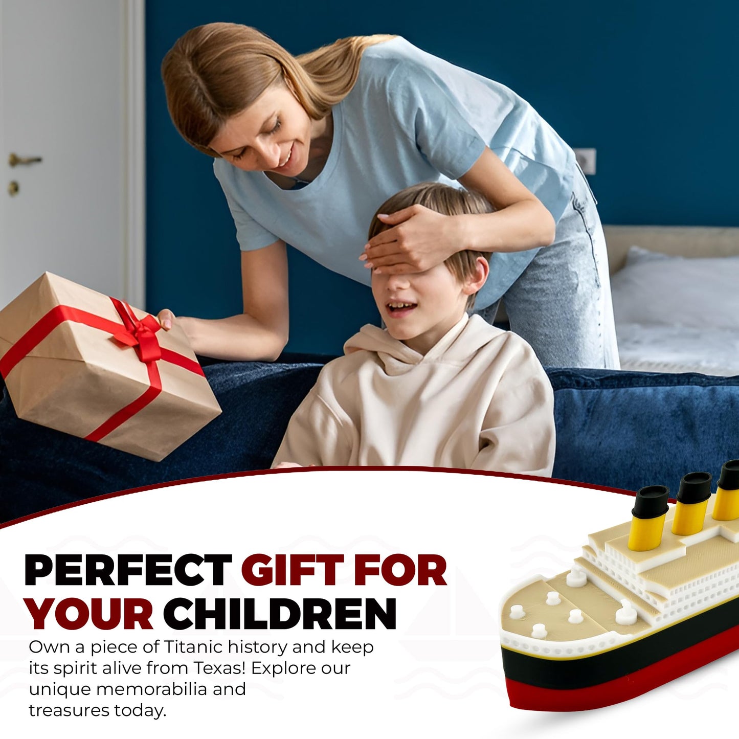 Titanic Toy Gift Set - 6-inch Floating RMS Titanic with Iceberg | Tubtastic