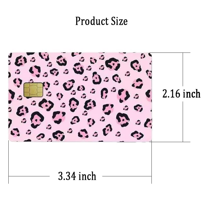 TUCEWP Leopard Print Credit Card Skin Stickers — 4-Piece Waterproof Card Decals