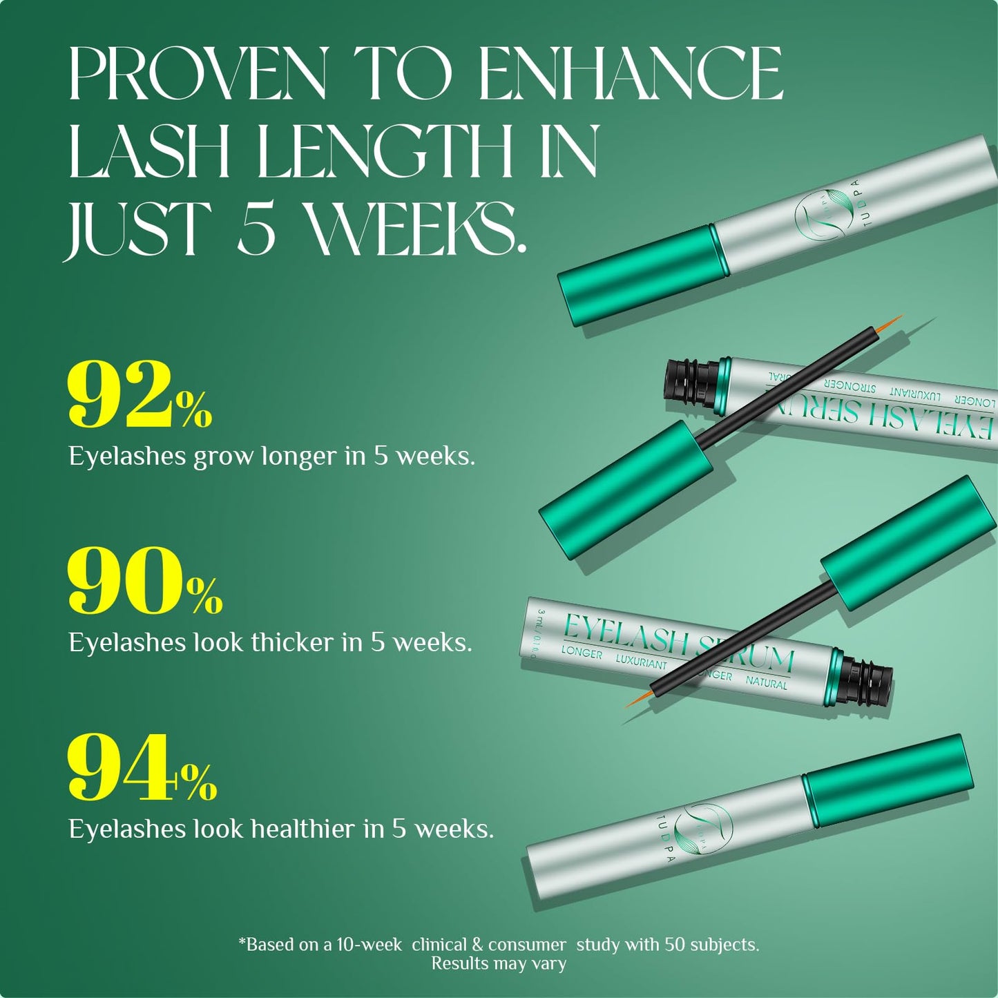 TUDPA Eyelash Growth Serum — Longer, Thicker Lashes Naturally | Vegan & Cruty-Free
