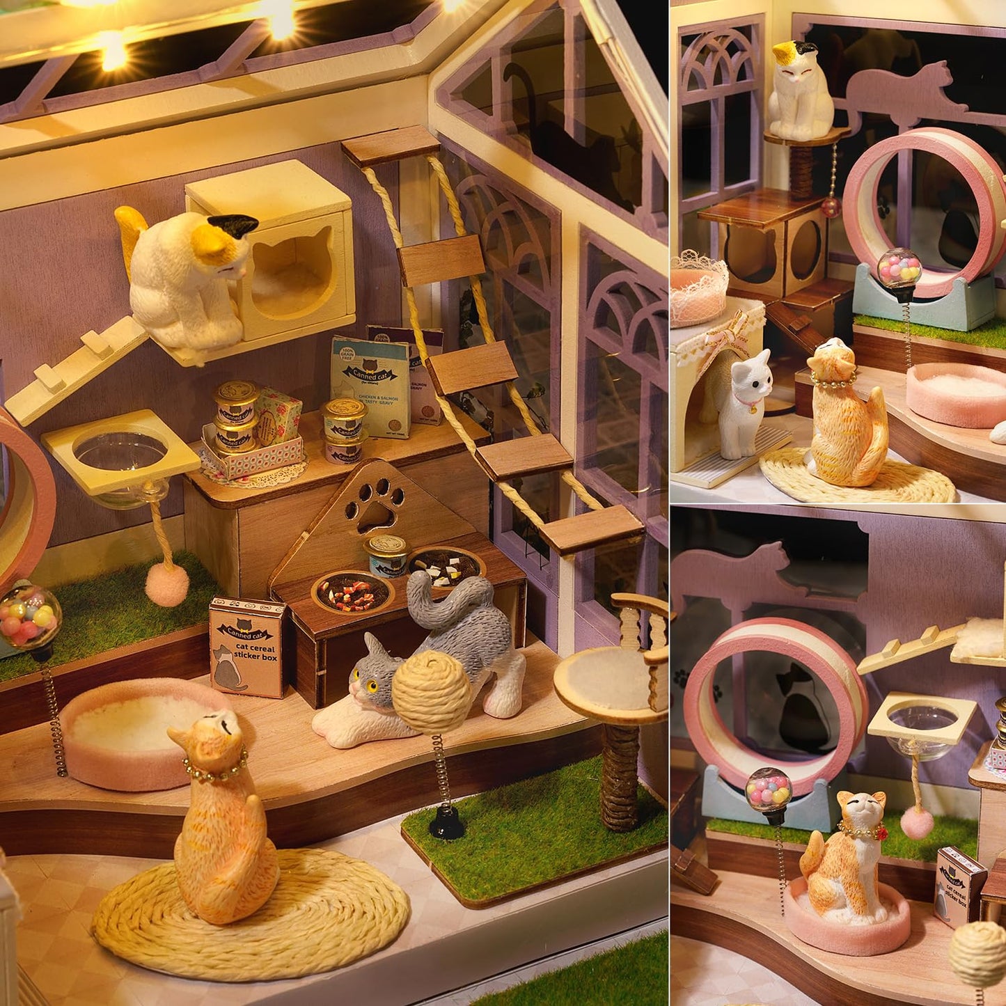 TuKIIE DIY Miniature House Kit 1:24 Scale – Dust-Proof Dollhouse with Music Movement