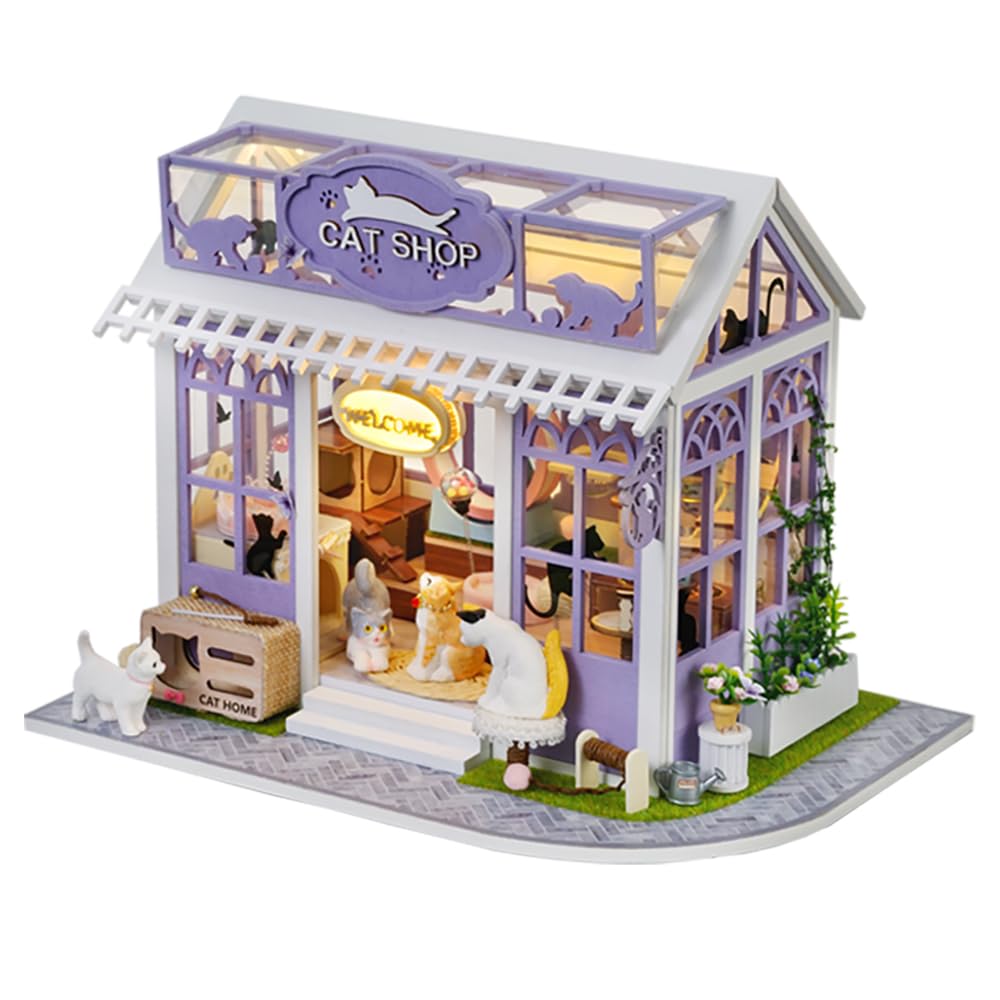 TuKIIE DIY Miniature House Kit 1:24 Scale – Dust-Proof Dollhouse with Music Movement