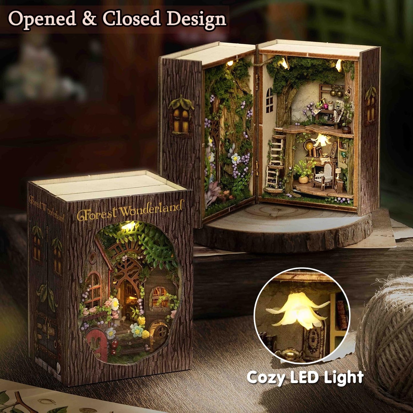 TuKIIE DIY Miniature Dollhouse Kit – Forest Wonderland (1:32 Scale)