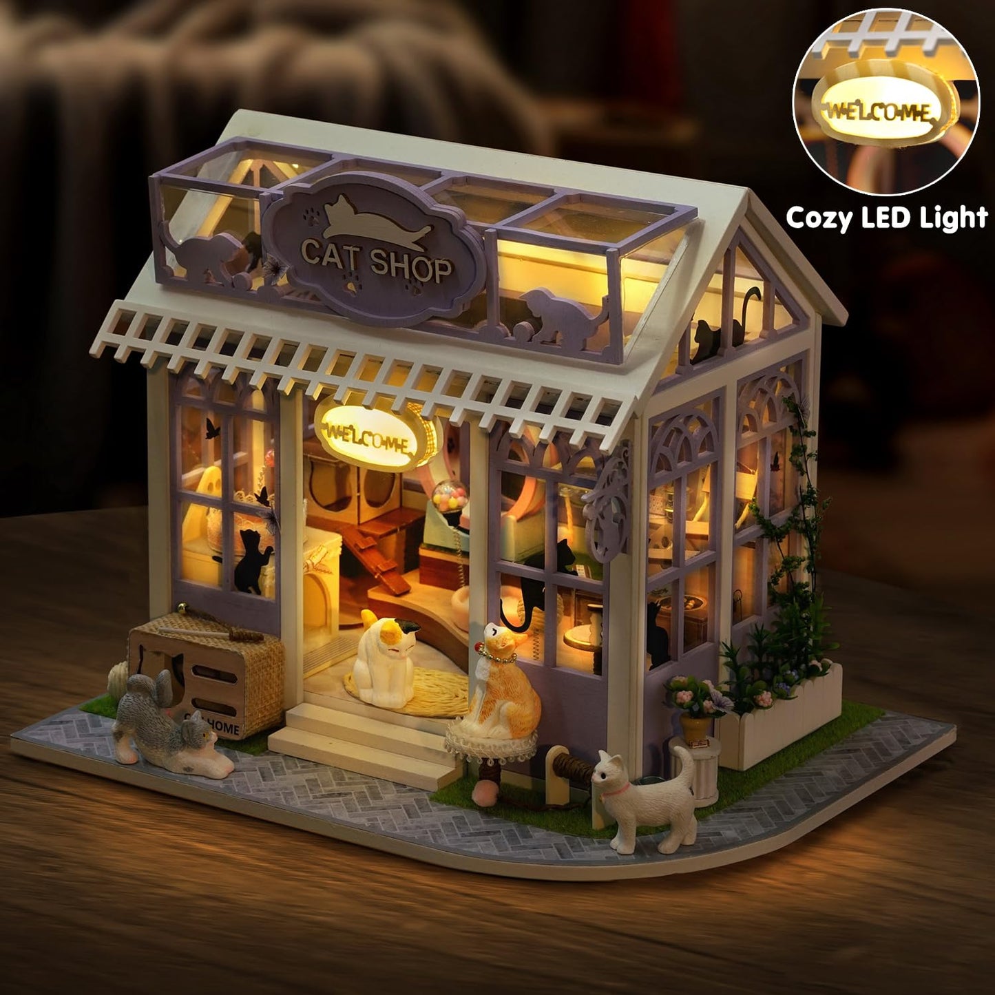 TuKIIE DIY Miniature House Kit 1:24 Scale – Dust-Proof Dollhouse with Music Movement
