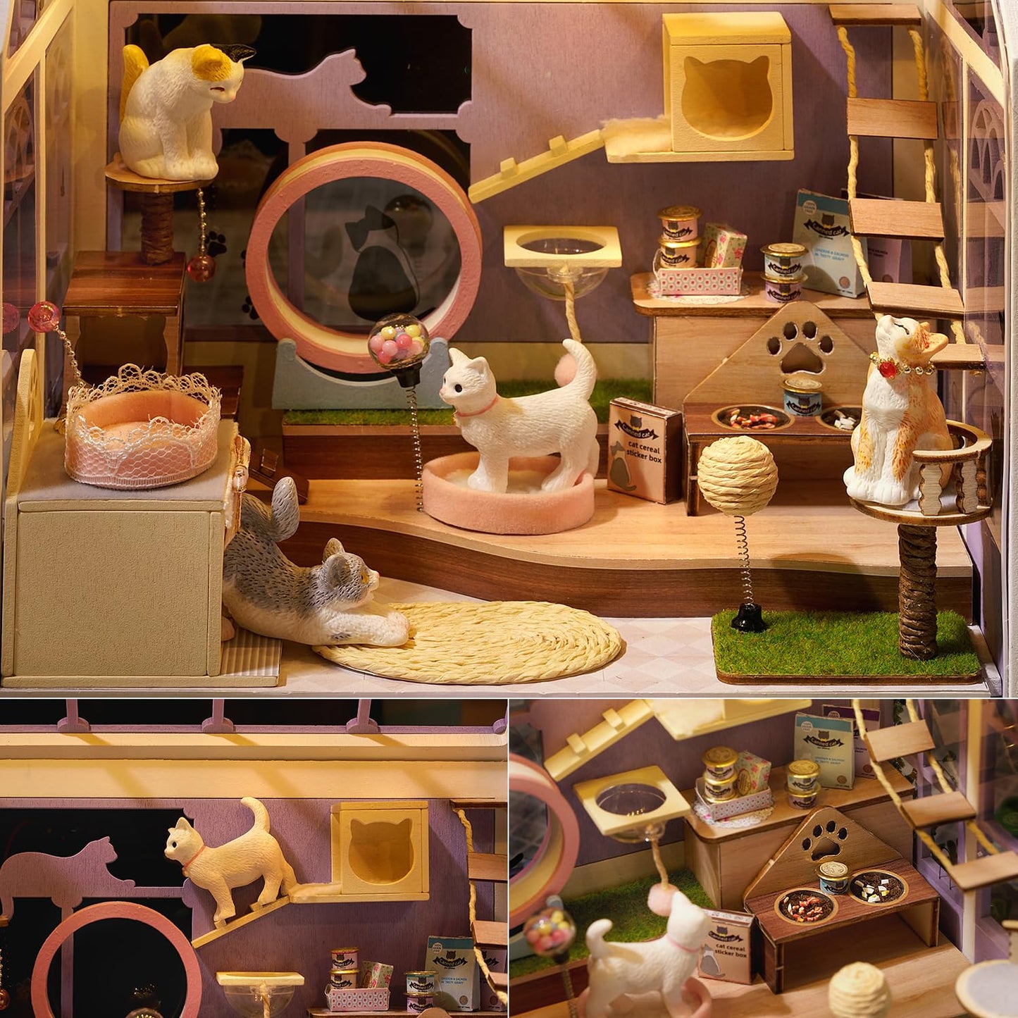 TuKIIE DIY Miniature House Kit 1:24 Scale – Dust-Proof Dollhouse with Music Movement