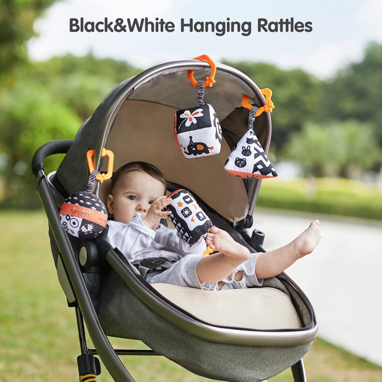 TUMAMA High Contrast Shapes Sets – 4 Pack Black & White Baby Toys