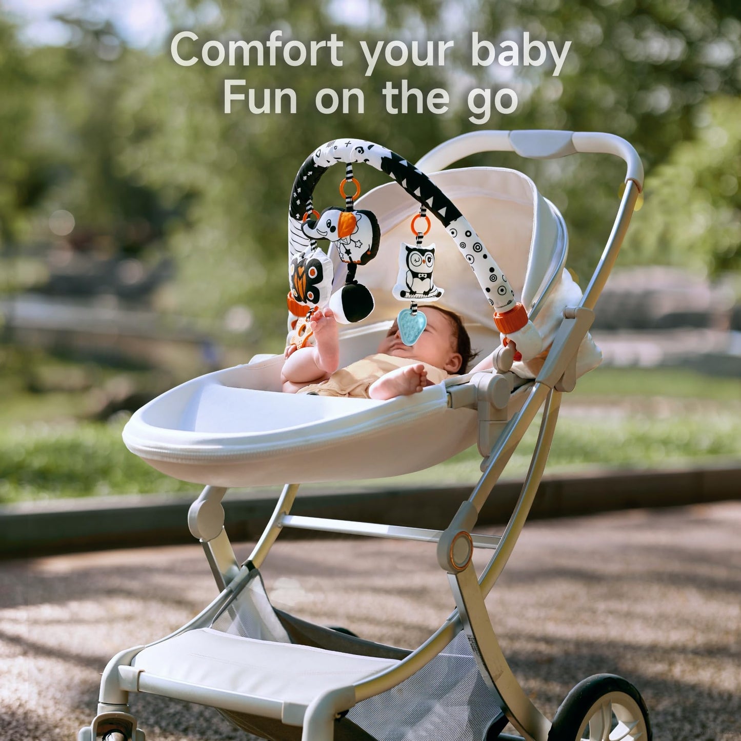TUMAMA KIDS Baby Car Seat Toys 0-6 Months – Stroller Arch Rattle Set