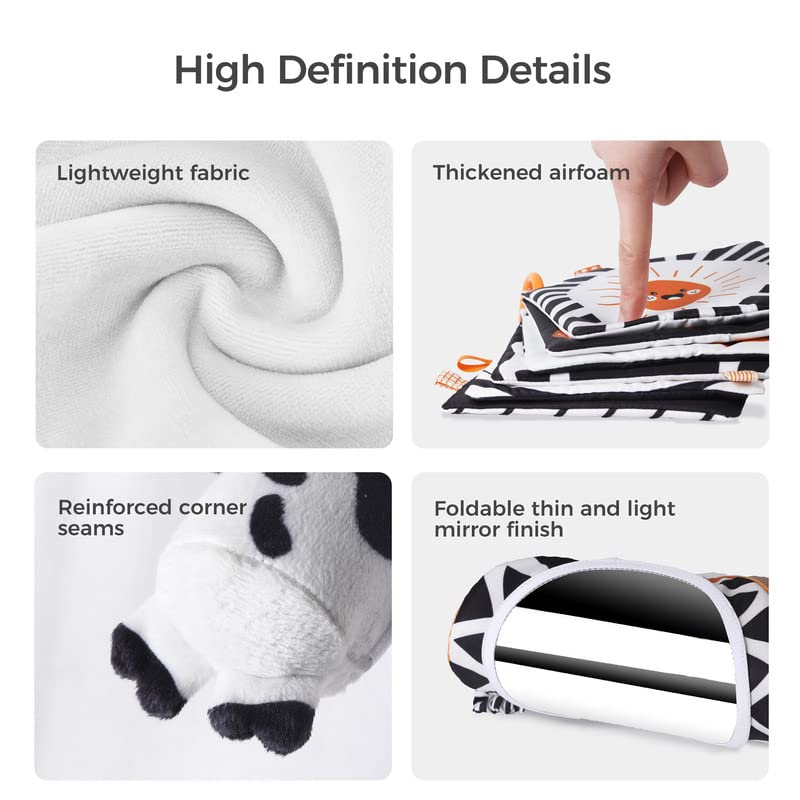 TUMAMA KIDS Black & White Baby Toys — High-Contrast Tummy Time & Montessori Sensory Set