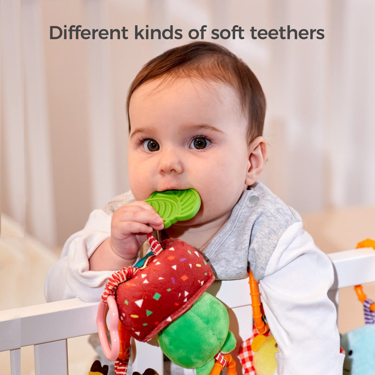 TUMAMA KIDS Baby Toys for 0–12 Months | 4-Pack Plush Handbells & Rattles