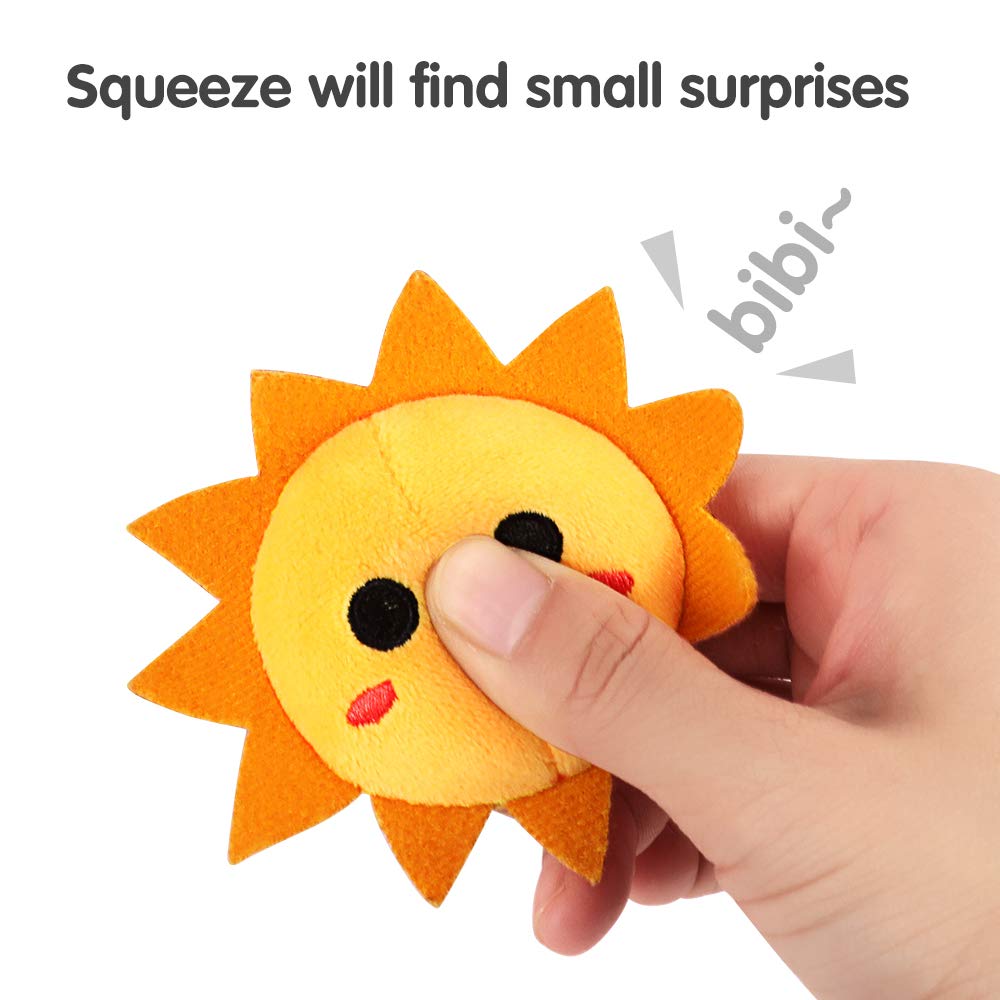 TUMAMA KIDS Hanging Fruit Rattle Set – Plush Baby Toys for 3–12 Months (4 Pack)