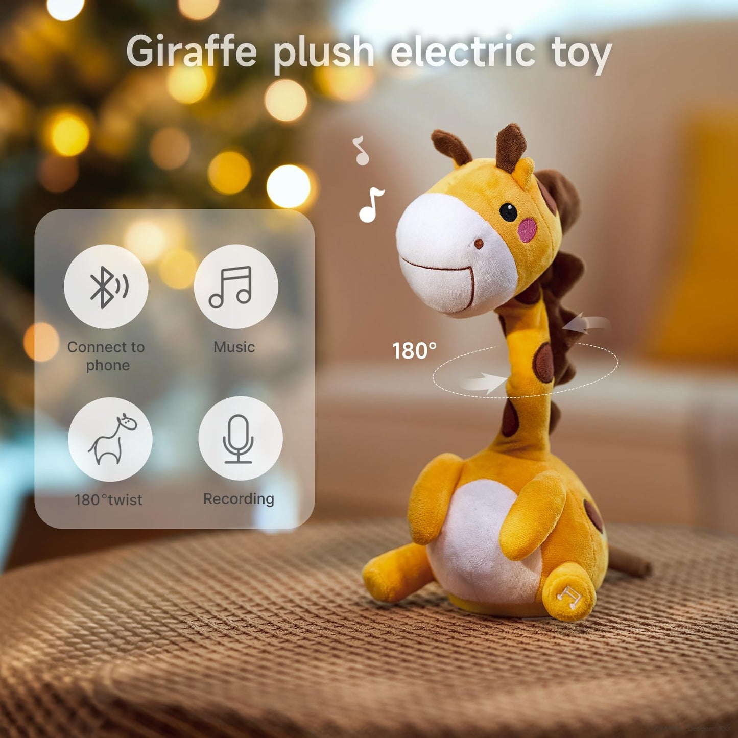 TUMAMA KIDS Dancing Talking Giraffe Toy – Interactive Plush Giraffe That Dances, Sings, and Repeats