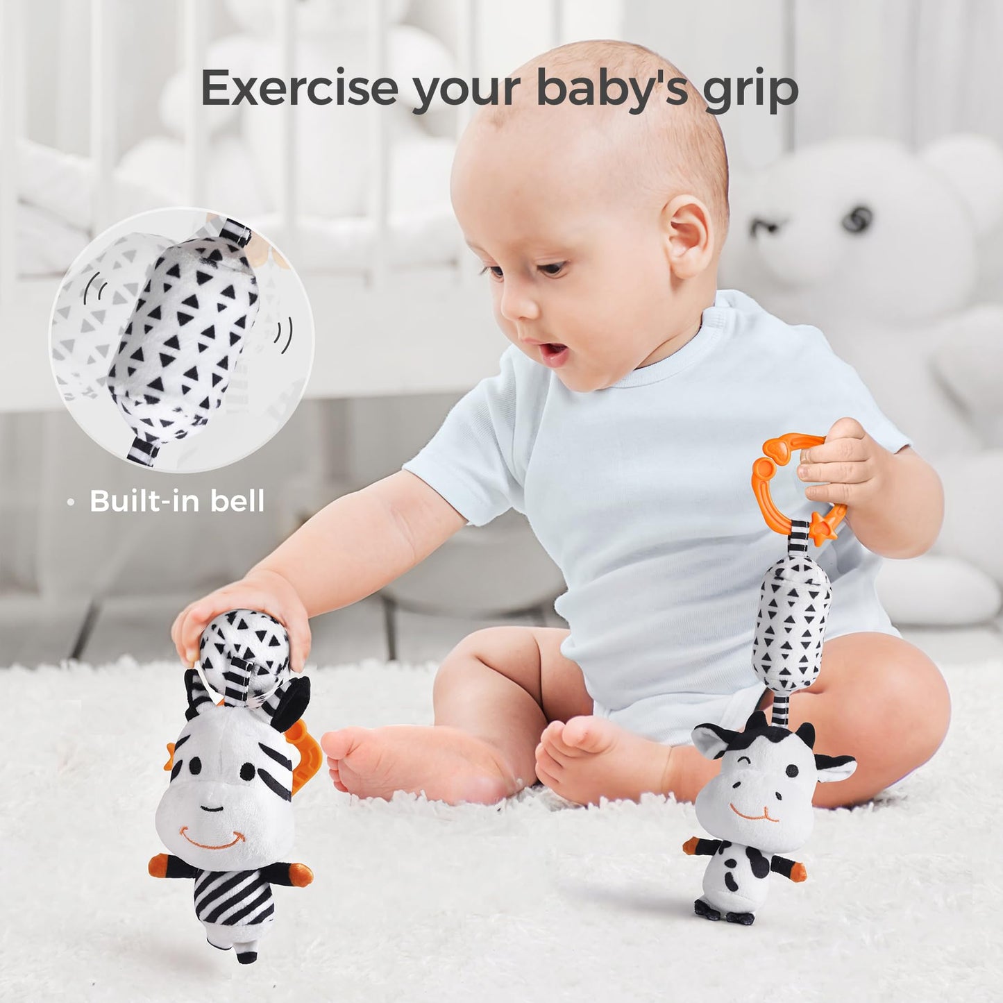 TUMAMA KIDS Black & White Baby Toys — High-Contrast Tummy Time & Montessori Sensory Set
