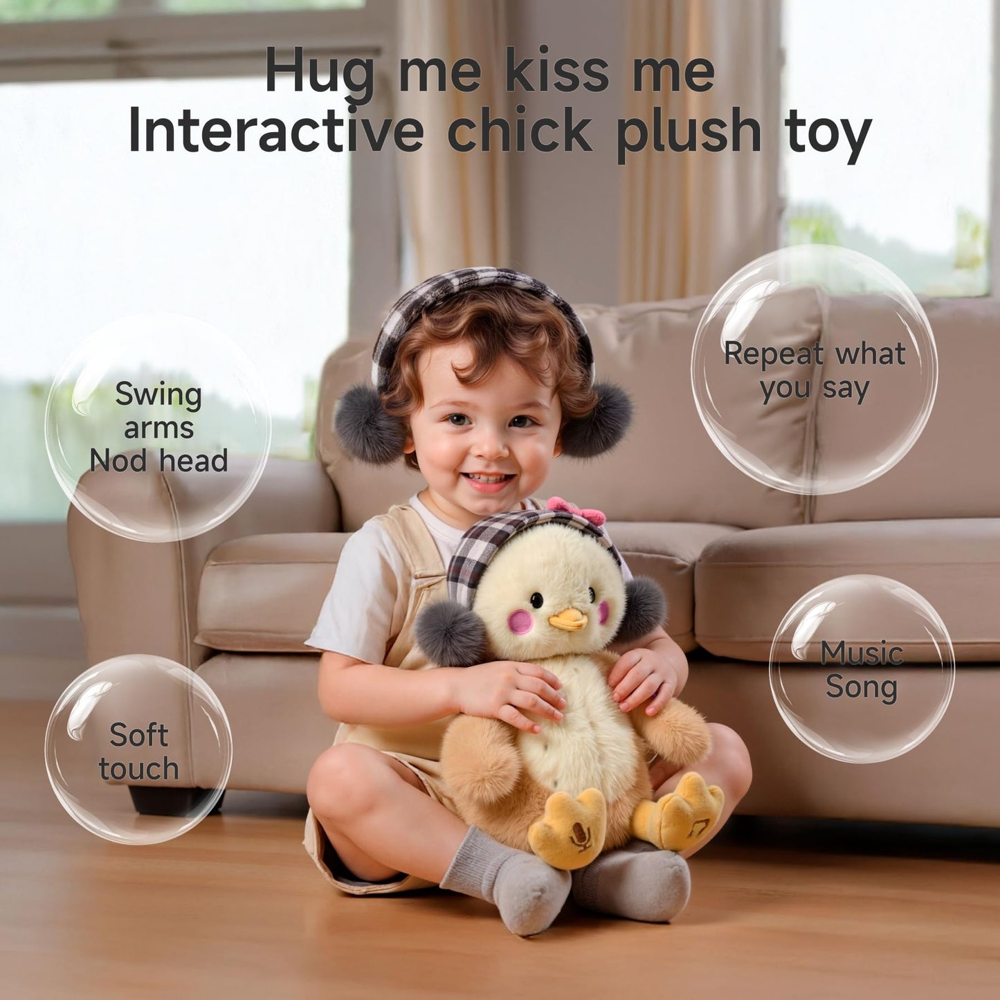 TUMAMA Dancing Talking Chicken Toy – Interactive Plush Chick with Recording and Singing
