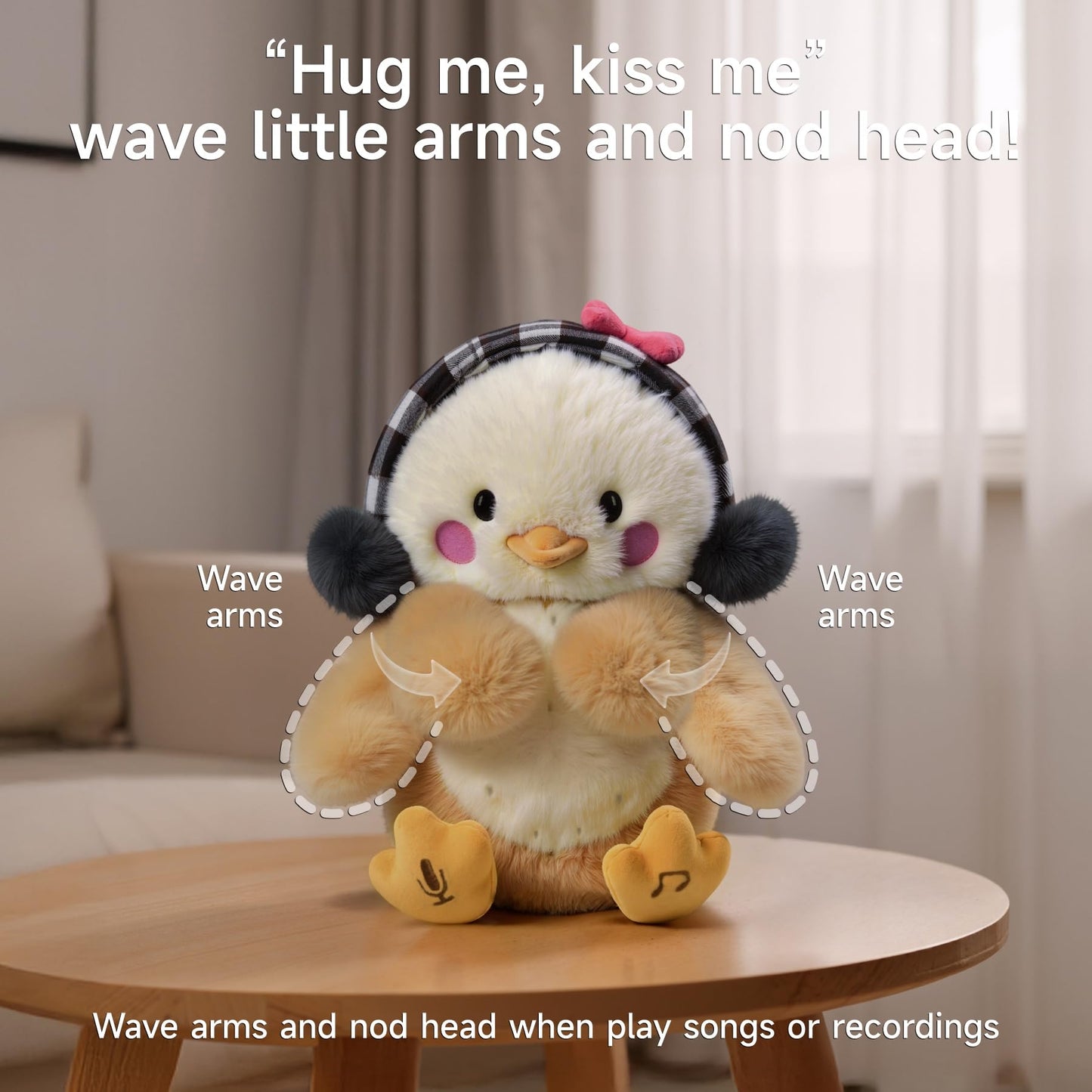 TUMAMA Dancing Talking Chicken Toy – Interactive Plush Chick with Recording and Singing