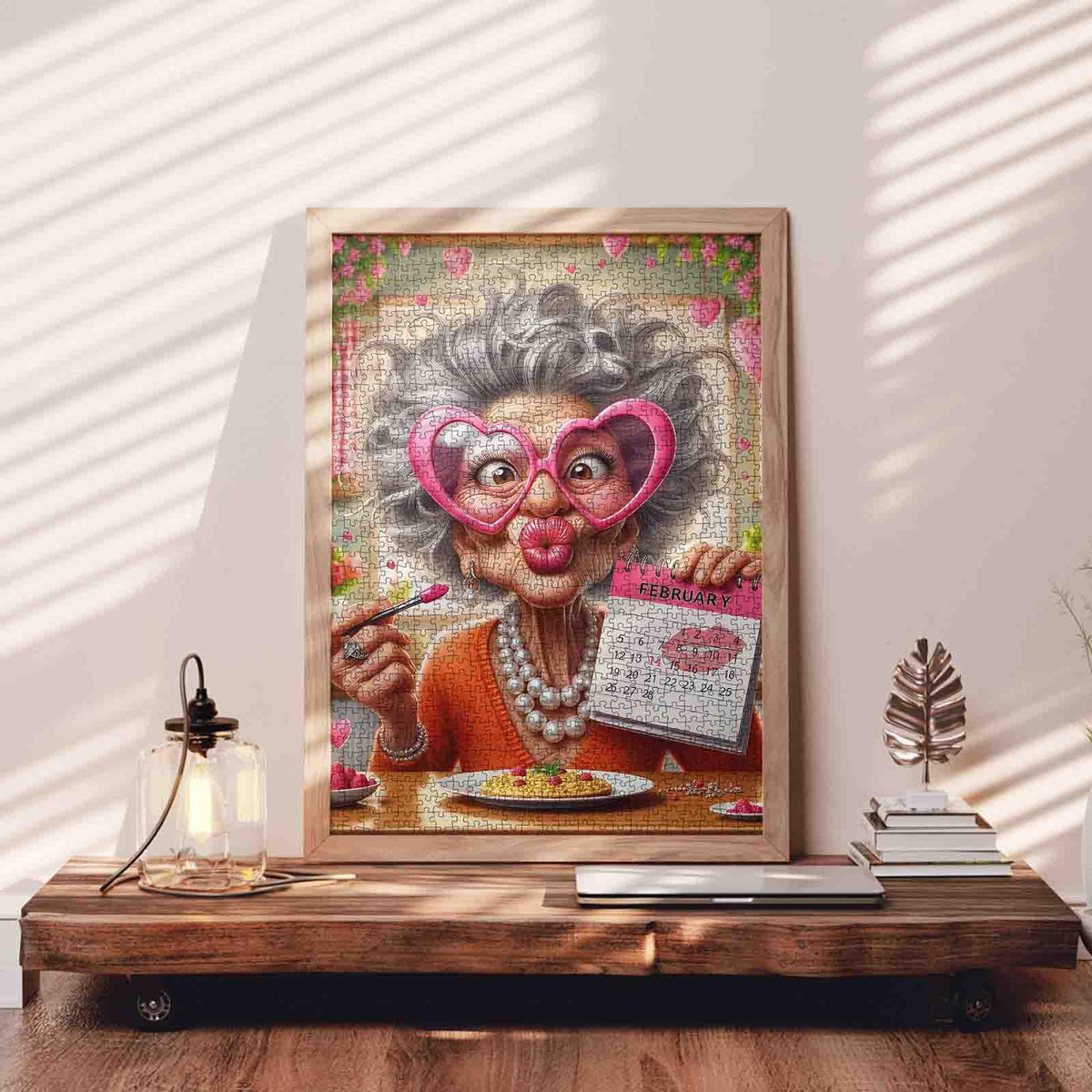Tumovo Happy Grandma 1000-Piece Puzzle – Pink Valentines Day Gift for Adults