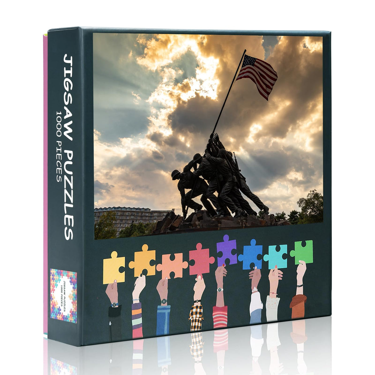 TUMOVO 1000-Piece US Marine Corps War Memorial Puzzle – Arlington VA (27.5 x 19.7 in)
