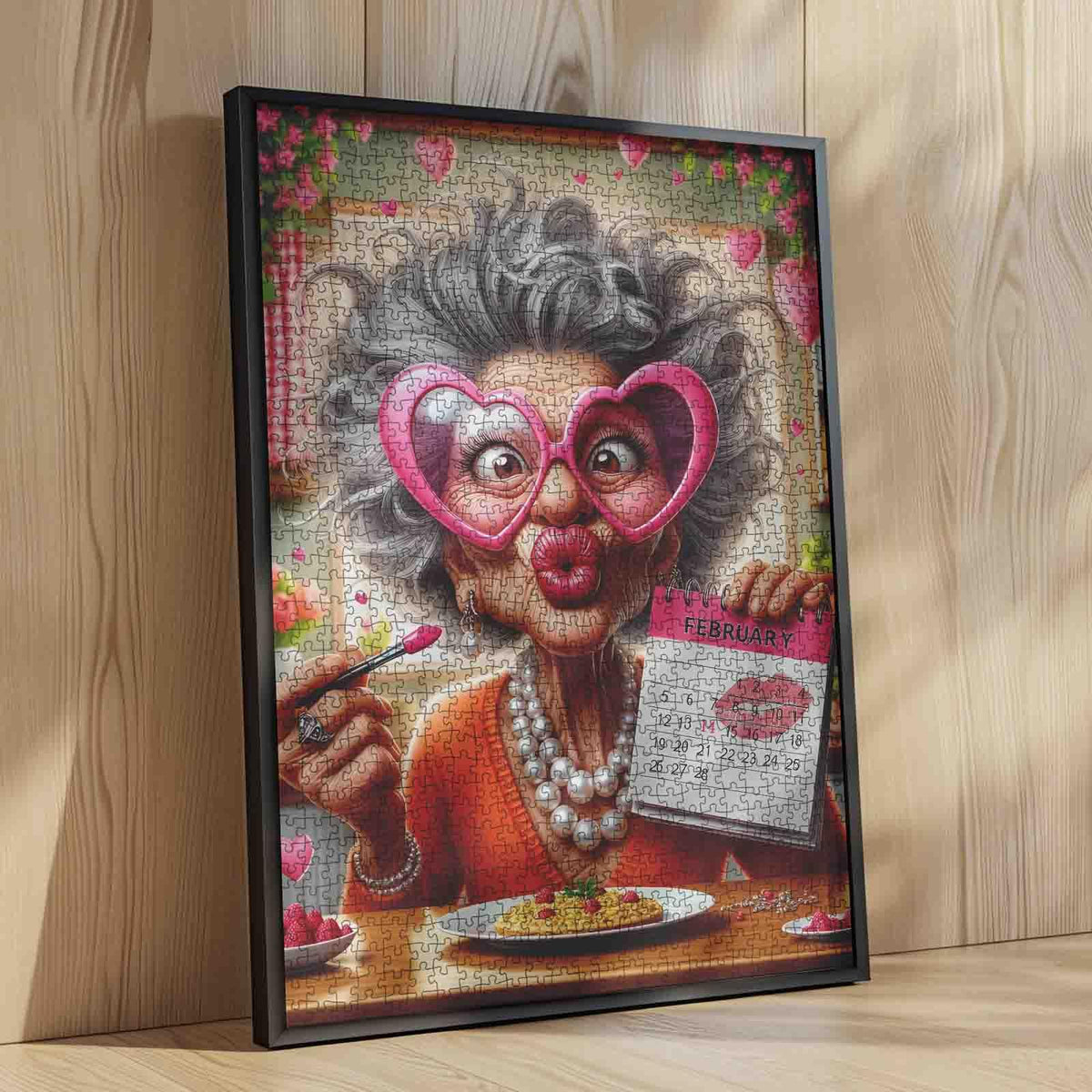 Tumovo Happy Grandma 1000-Piece Puzzle – Pink Valentines Day Gift for Adults
