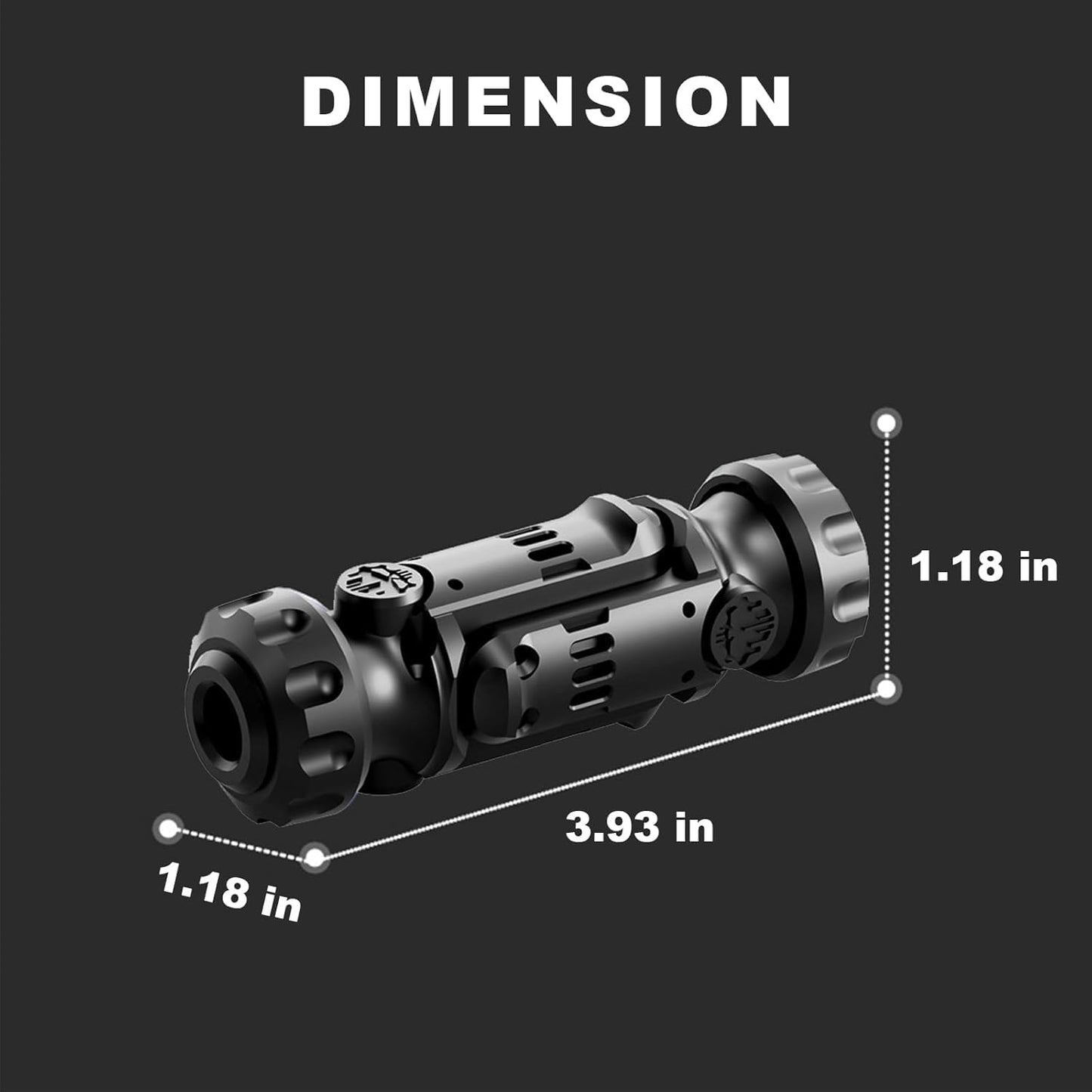 Tungsten Steel Fidget Gun Toy | Textured Spinner, Silent Click, Gyro Rotation for Adults