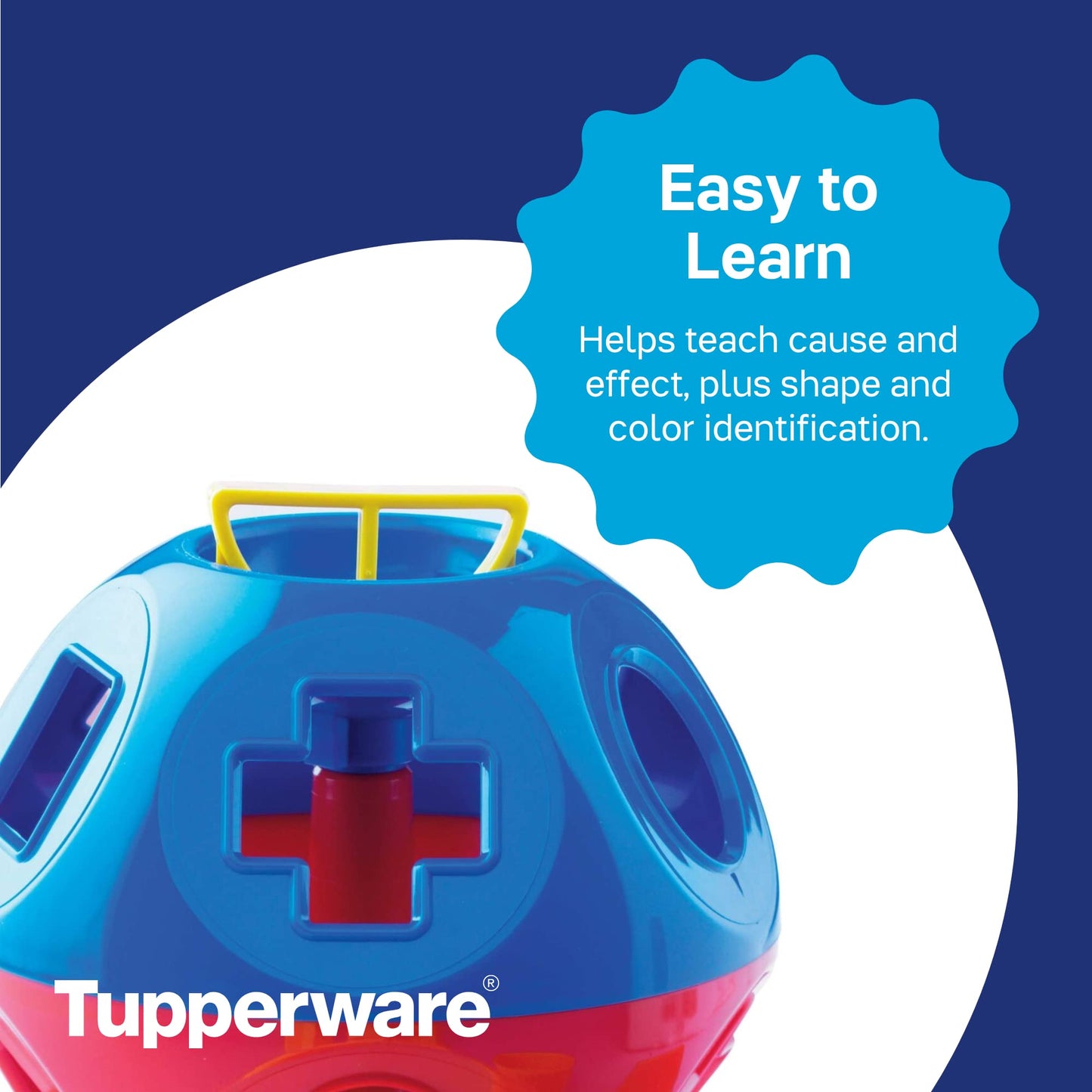 Tupperware Shape-O Toy – BPA Free Shape Sorting for Babies & Toddlers (12 Months+)