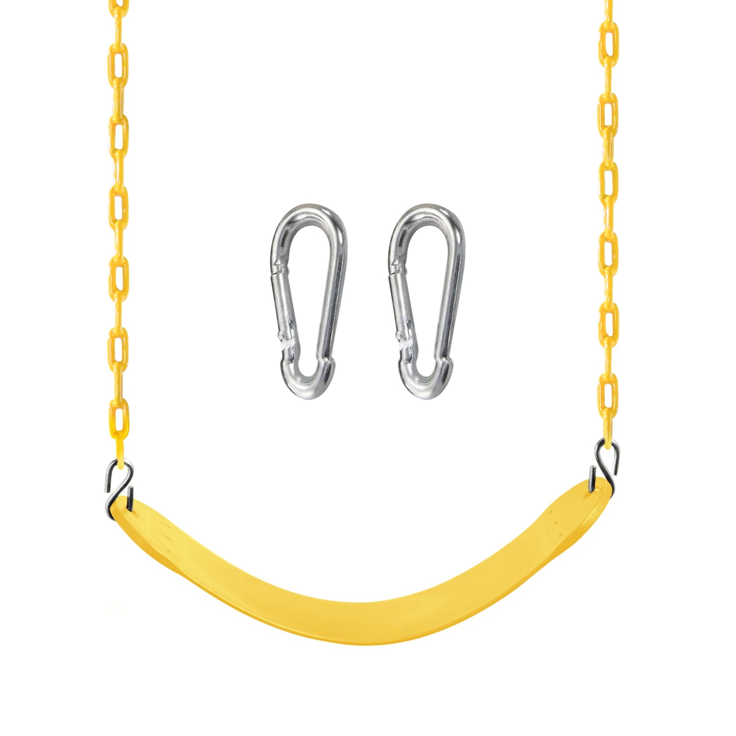 TURFEE Swing for Outdoor Swing Set – Heavy-Duty 66-inch Chains – Yellow