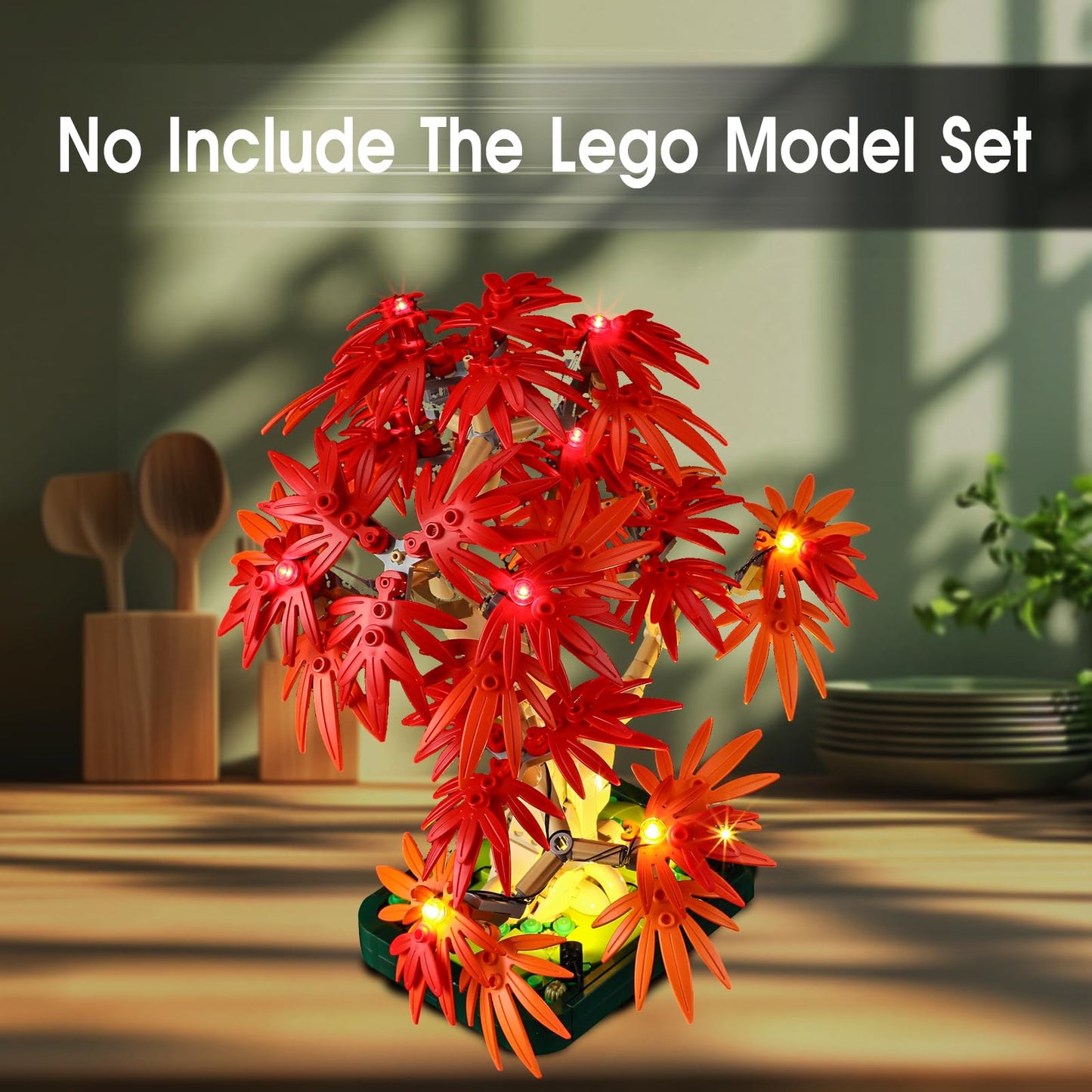 Tusedna LED Light Kit for Lego 10348 Japanese Red-Maple Bonsai Tree — USB or Battery Powered