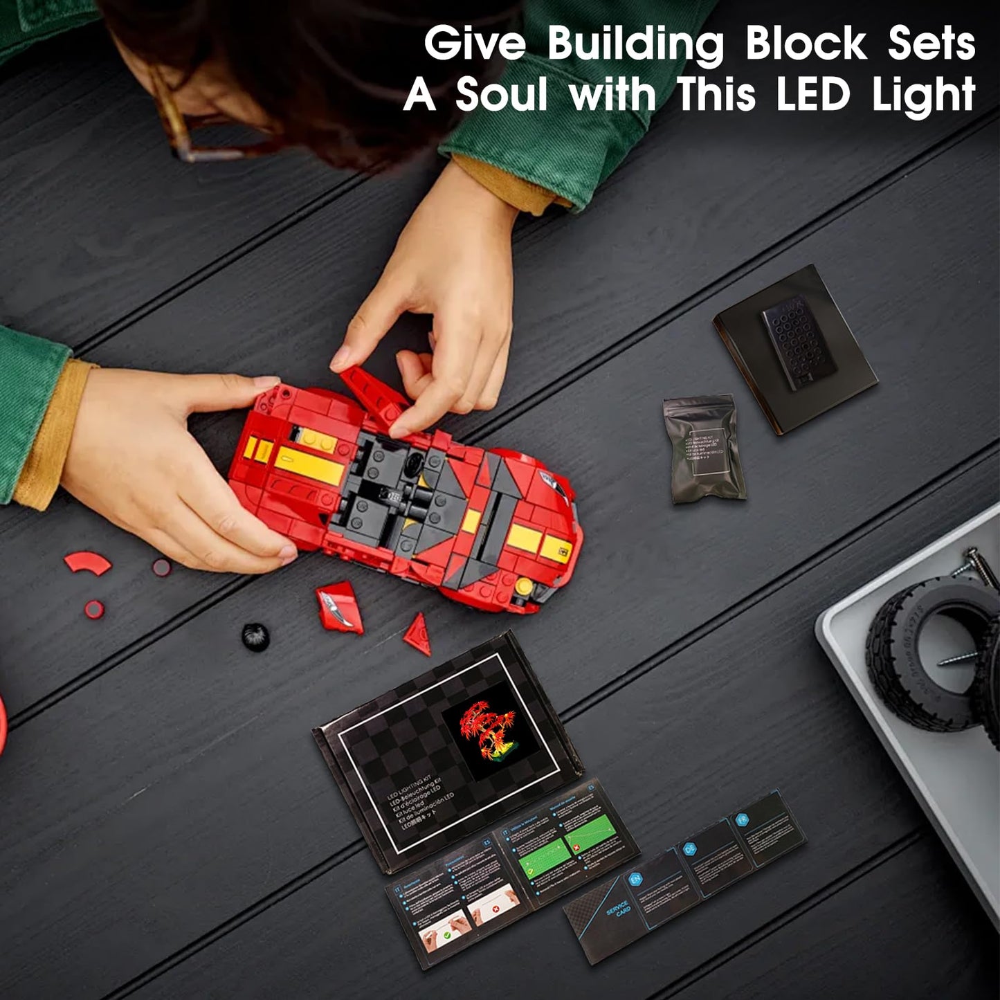 Tusedna LED Light Kit for Lego 10348 Japanese Red-Maple Bonsai Tree — USB or Battery Powered