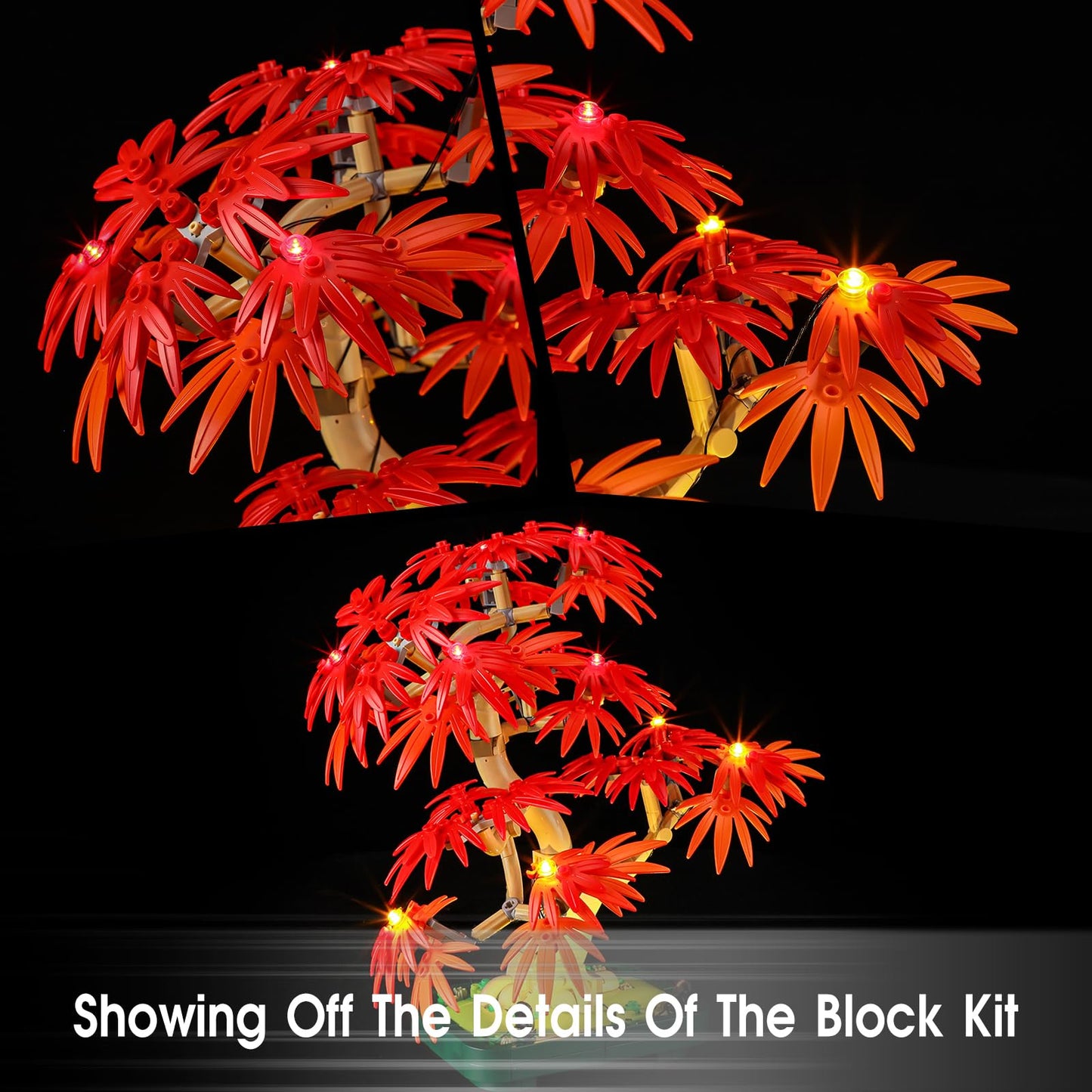 Tusedna LED Light Kit for Lego 10348 Japanese Red-Maple Bonsai Tree — USB or Battery Powered