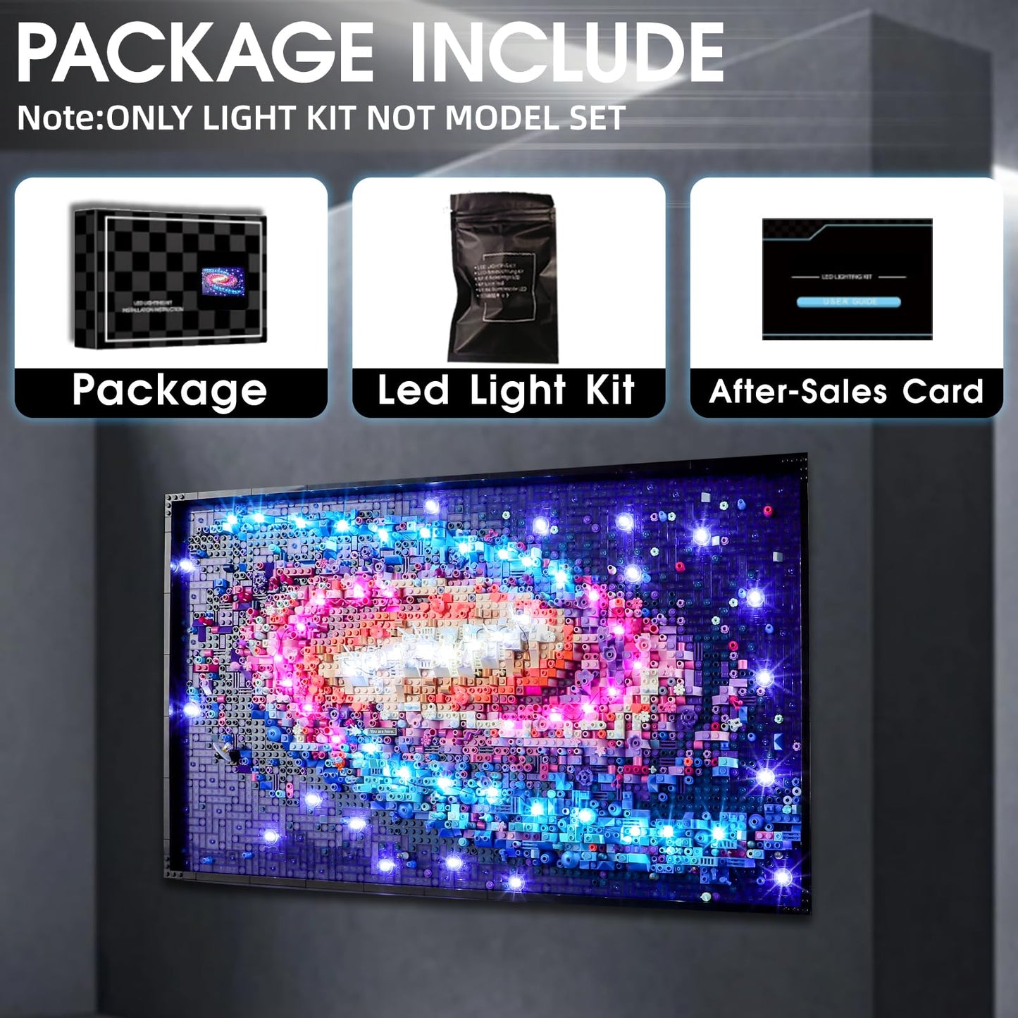 Tusedna LED Light Kit for LEGO 31212 Milky Way Galaxy – USB & Battery Powered