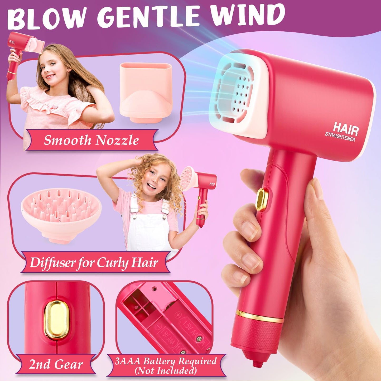 TUZT Hair Salon Toys for Girls – Deluxe Carry Case with Lights & Sounds (Ages 3–8)