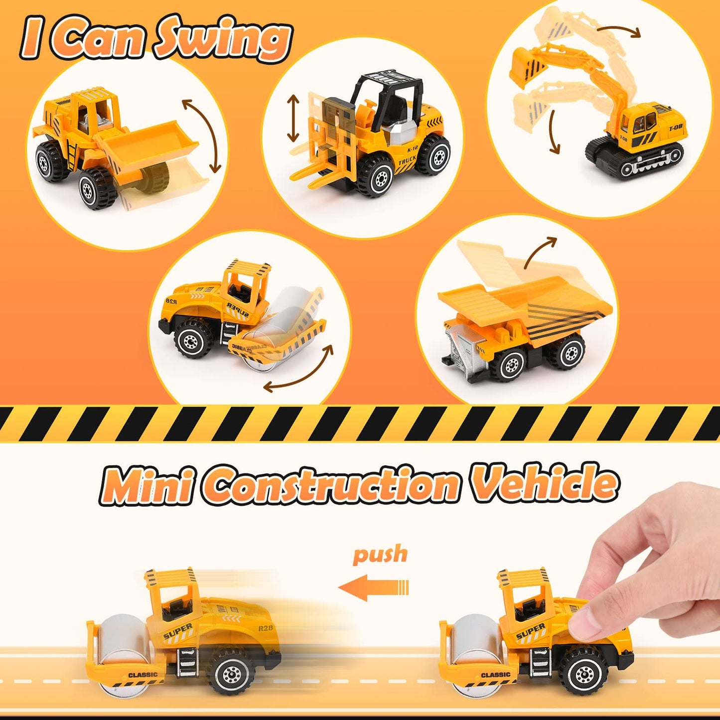 TUZT Kids Construction Sensory Bin Play Sand Kit – 3.1 lb Sand, Tower Crane & Trucks for Ages 3-8