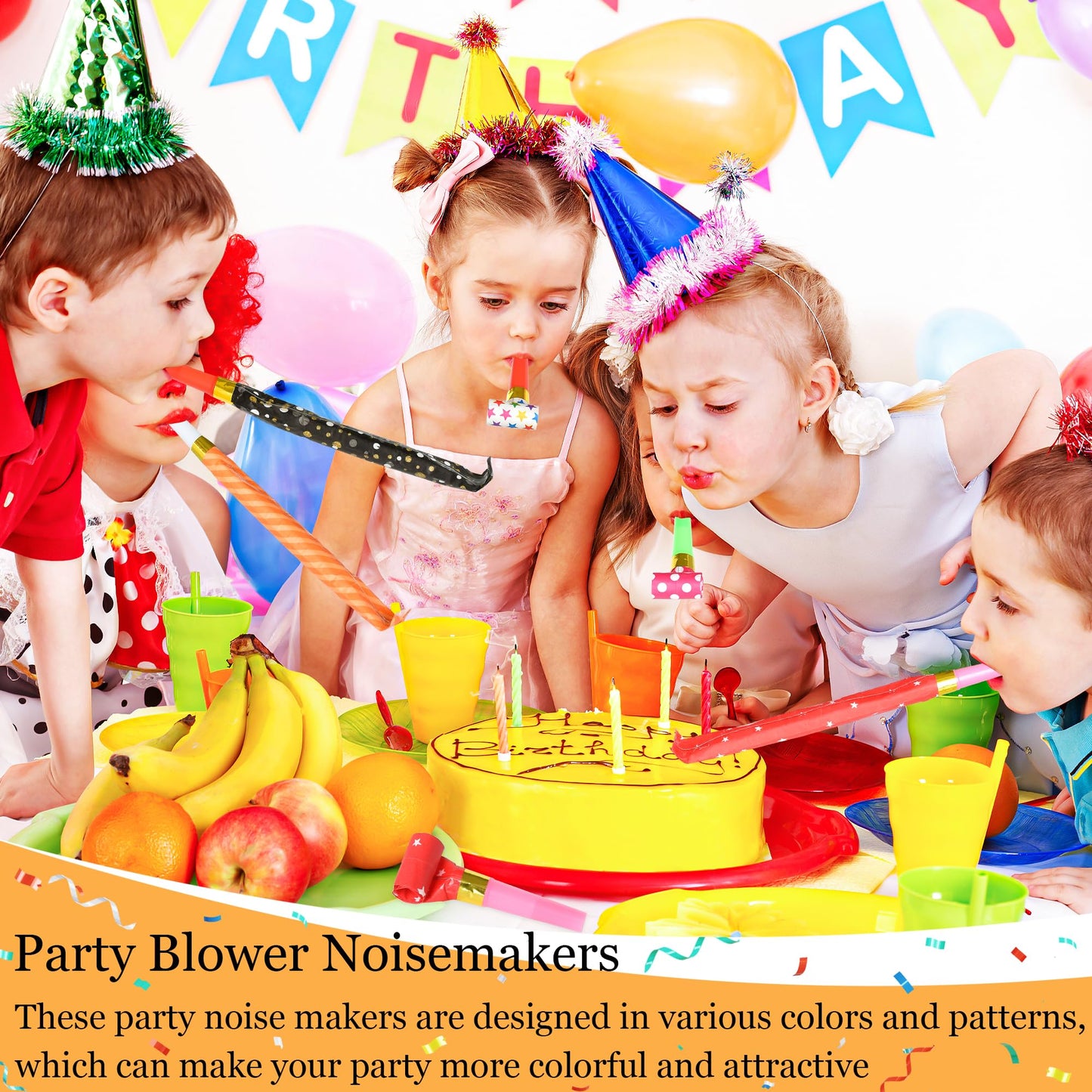 Twavang 12 Pcs Party Blower Colorful Blowouts Noisemakers for Parties