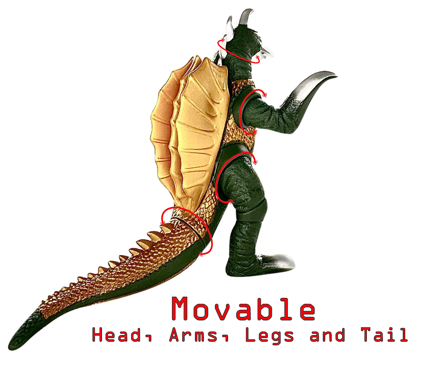 TwCare SpaceGodzilla & Gigan 2-Pack Kaiju Figures – Movable Joints, Soft Vinyl, Travel Bag