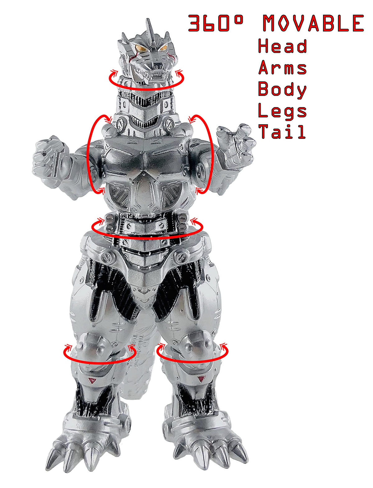 TwCare Set of 2 Mecha Godzilla Earth & MechaGodzilla Kiryu Figures – Kaiju Collectibles with Travel Bag