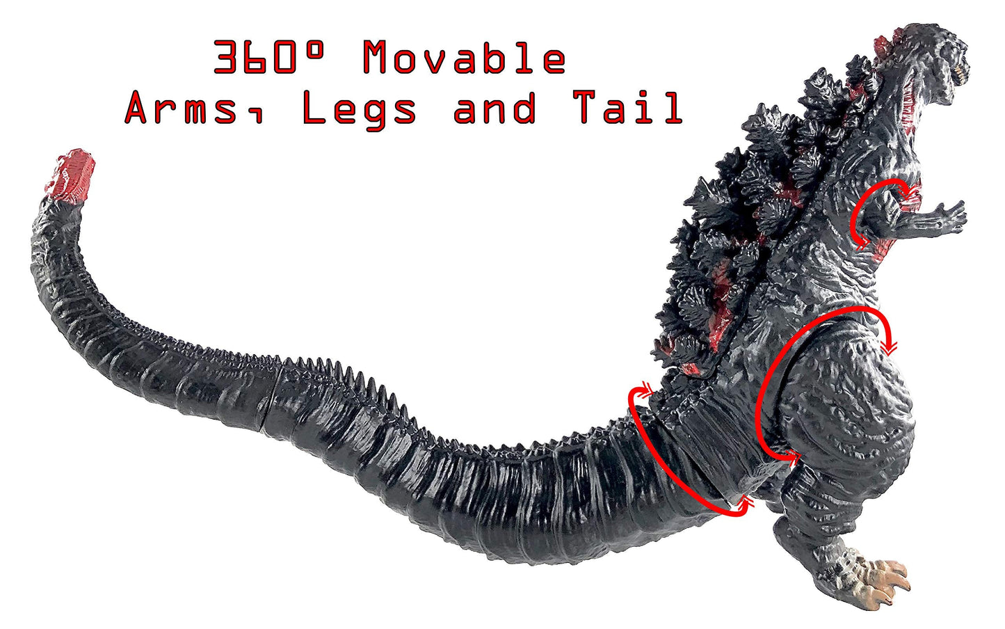 TwCare Shin Godzilla Legendary Action Figure — Movable Joints, Soft Vinyl, Carry Bag