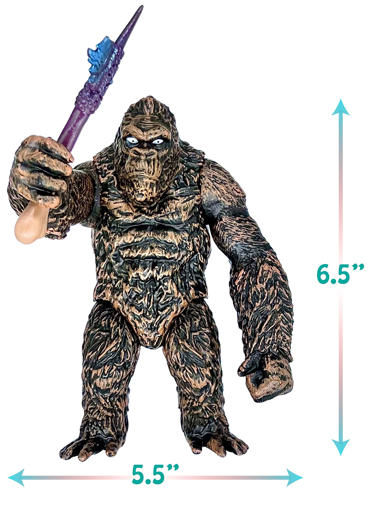 TwCare Shin Monster Dinosaur & King Kong Figures — Movable Joints, Soft Vinyl, Travel Bag