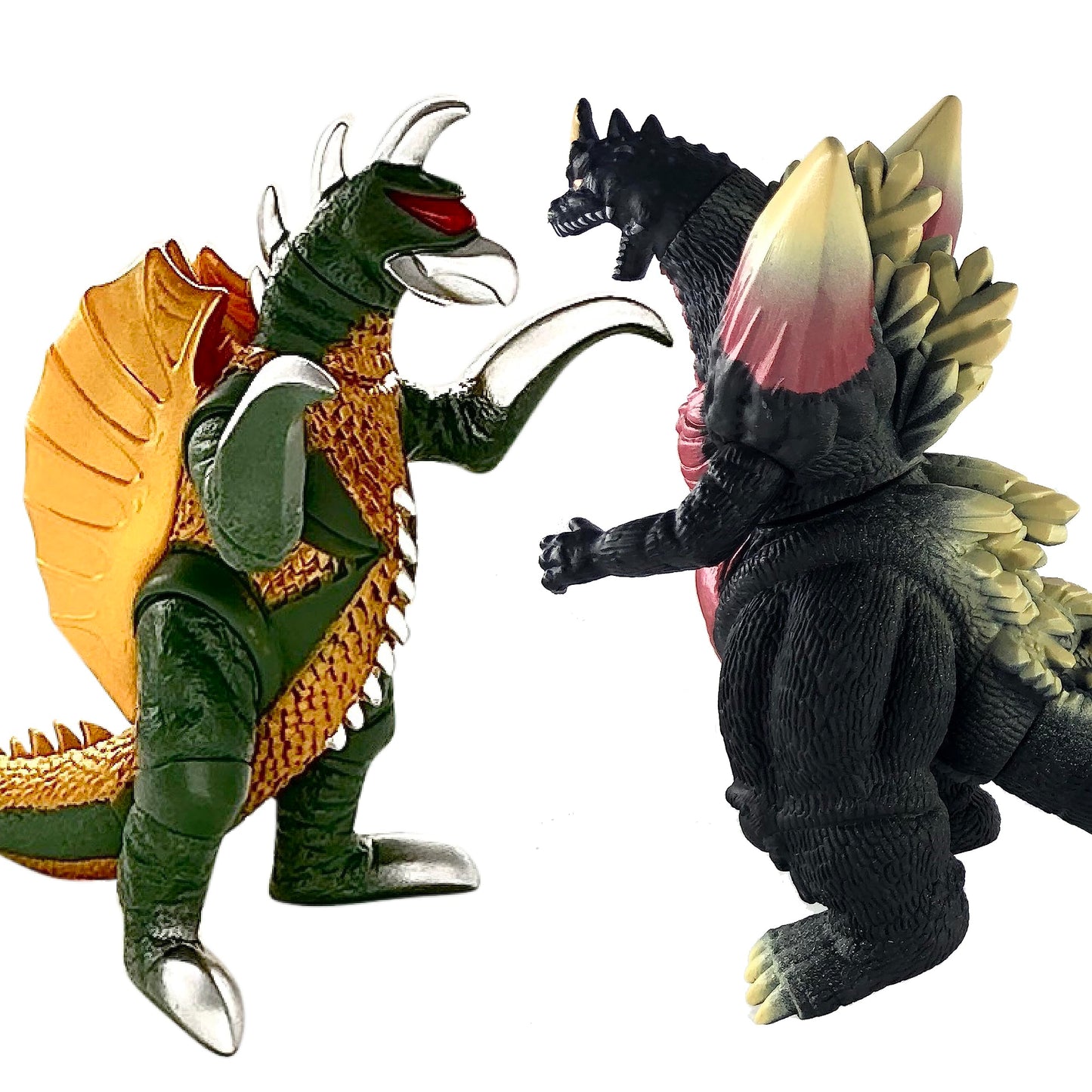 TwCare SpaceGodzilla & Gigan 2-Pack Kaiju Figures – Movable Joints, Soft Vinyl, Travel Bag