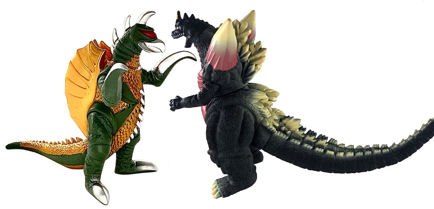 TwCare SpaceGodzilla & Gigan 2-Pack Kaiju Figures – Movable Joints, Soft Vinyl, Travel Bag