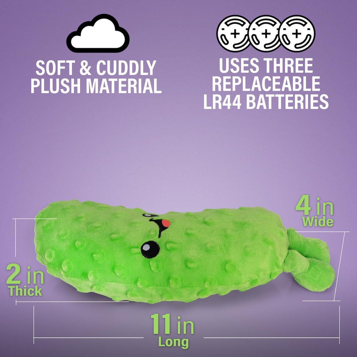 Twiddler Toys Yodeling Plush Pickle – 11-inch Sings Hilarious Yodels | Funny Gag Gift