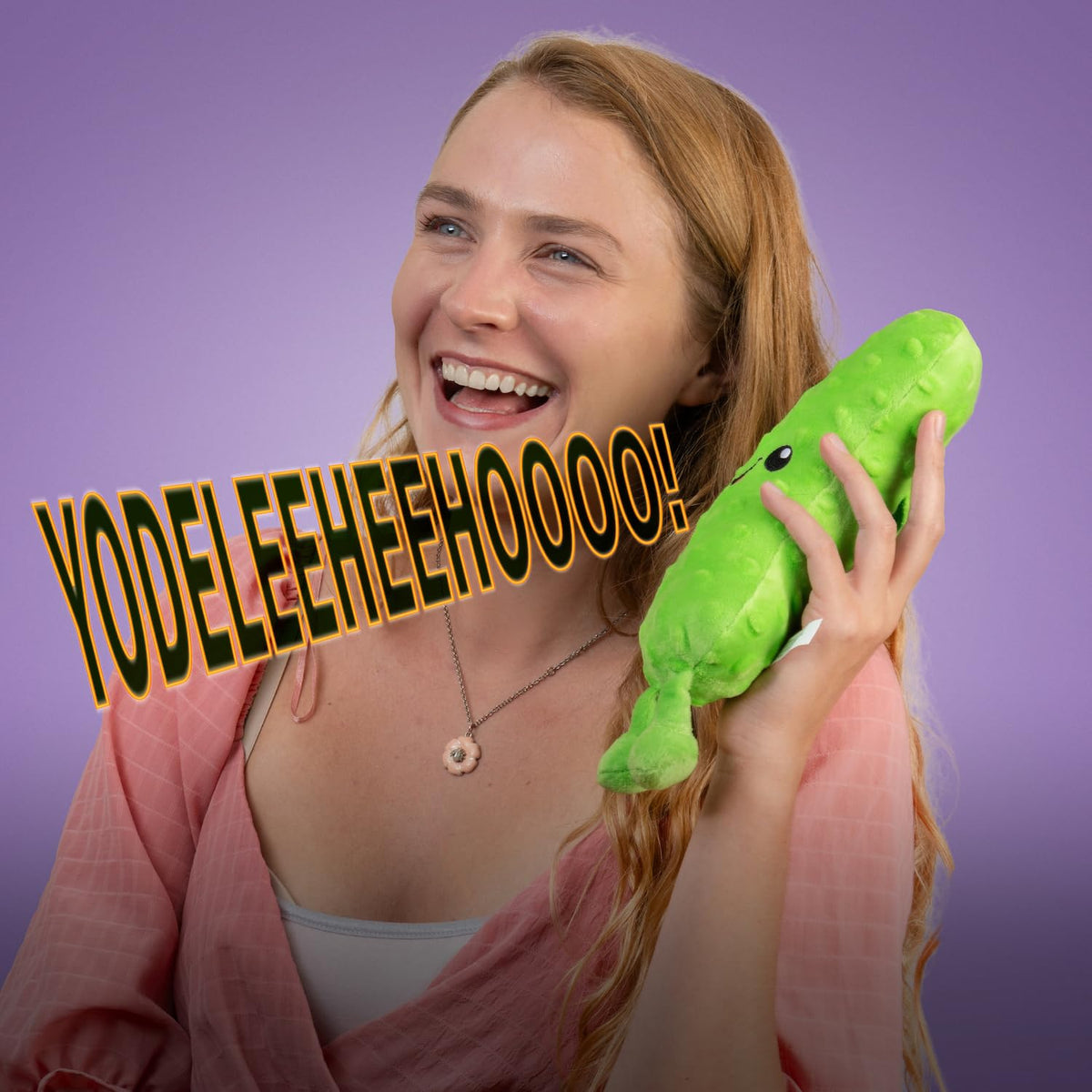 Twiddler Toys Yodeling Plush Pickle – 11-inch Sings Hilarious Yodels | Funny Gag Gift