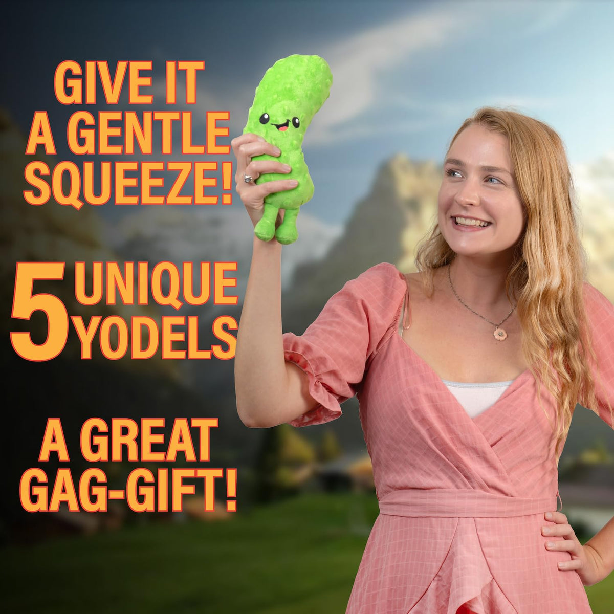 Twiddler Toys Yodeling Plush Pickle – 11-inch Sings Hilarious Yodels | Funny Gag Gift