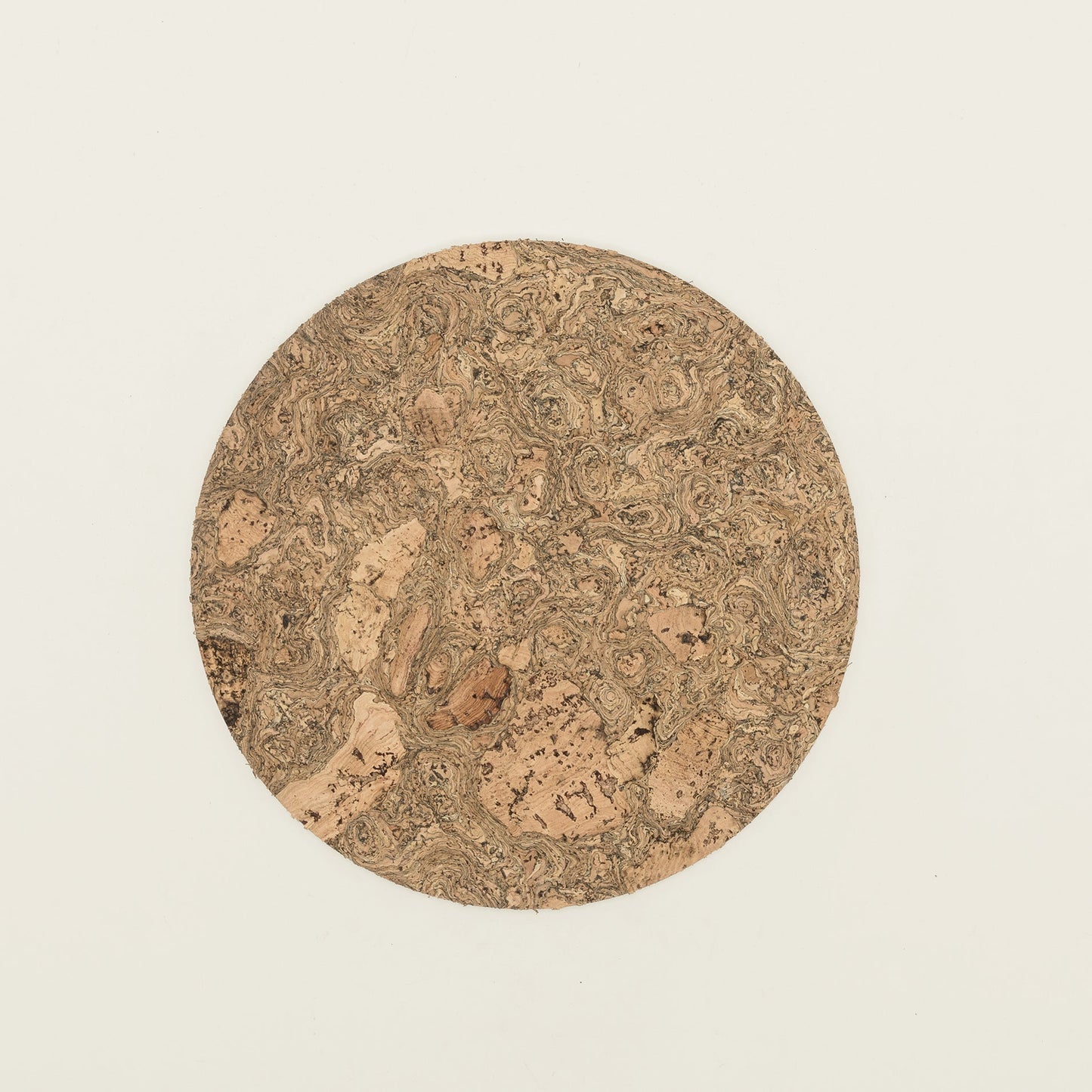 Set of 8 Cork Placemats | Twist Black | Round