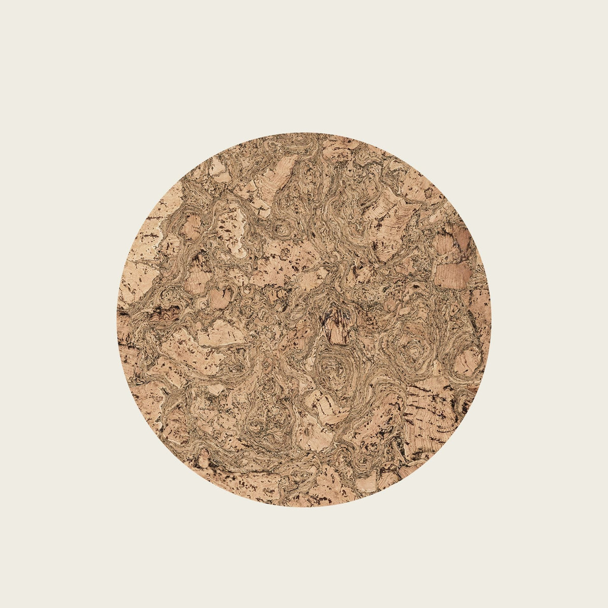 Set of 4 Cork Placemats | Twist Black | Round