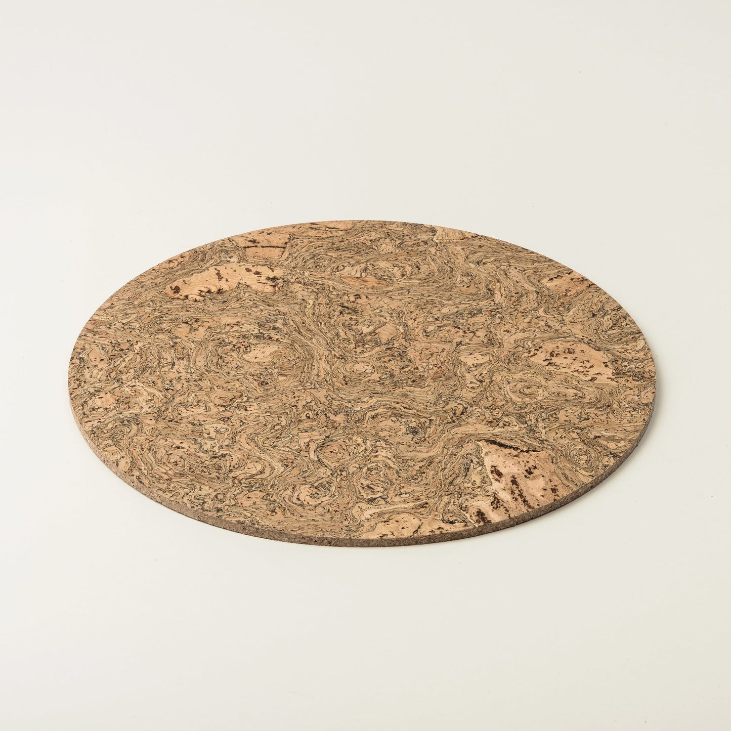 Set of 6 Cork Placemats | Twist Black | Round