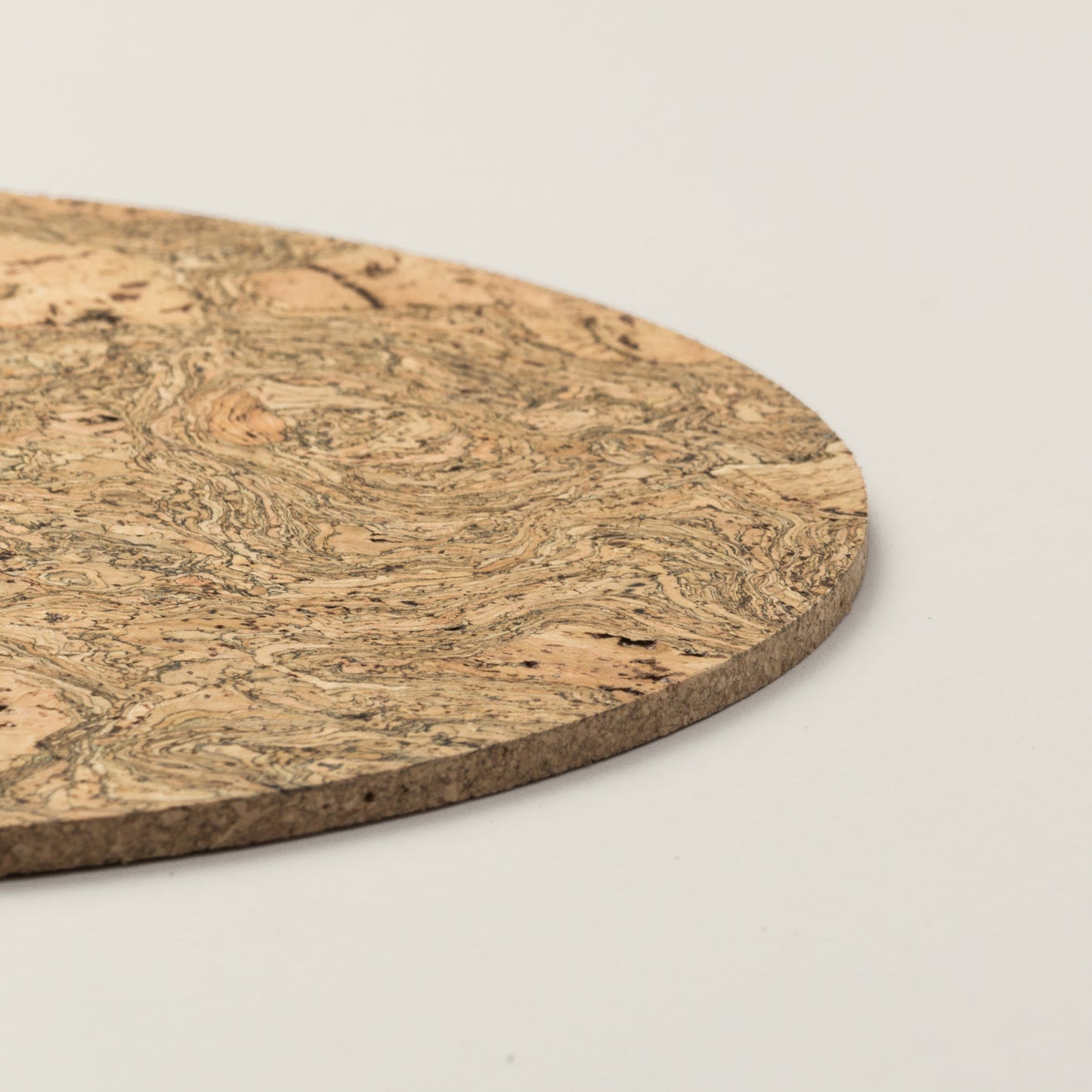 Set of 4 Cork Placemats | Twist Black | Round