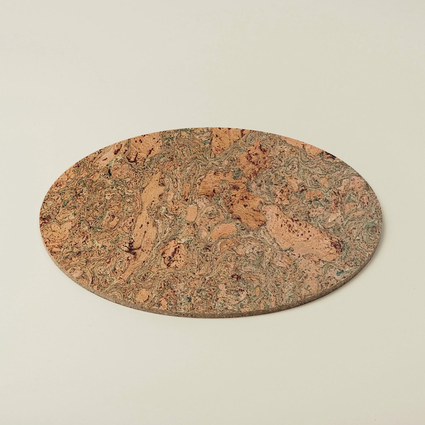 Cork Placemats | Twist Green | Round