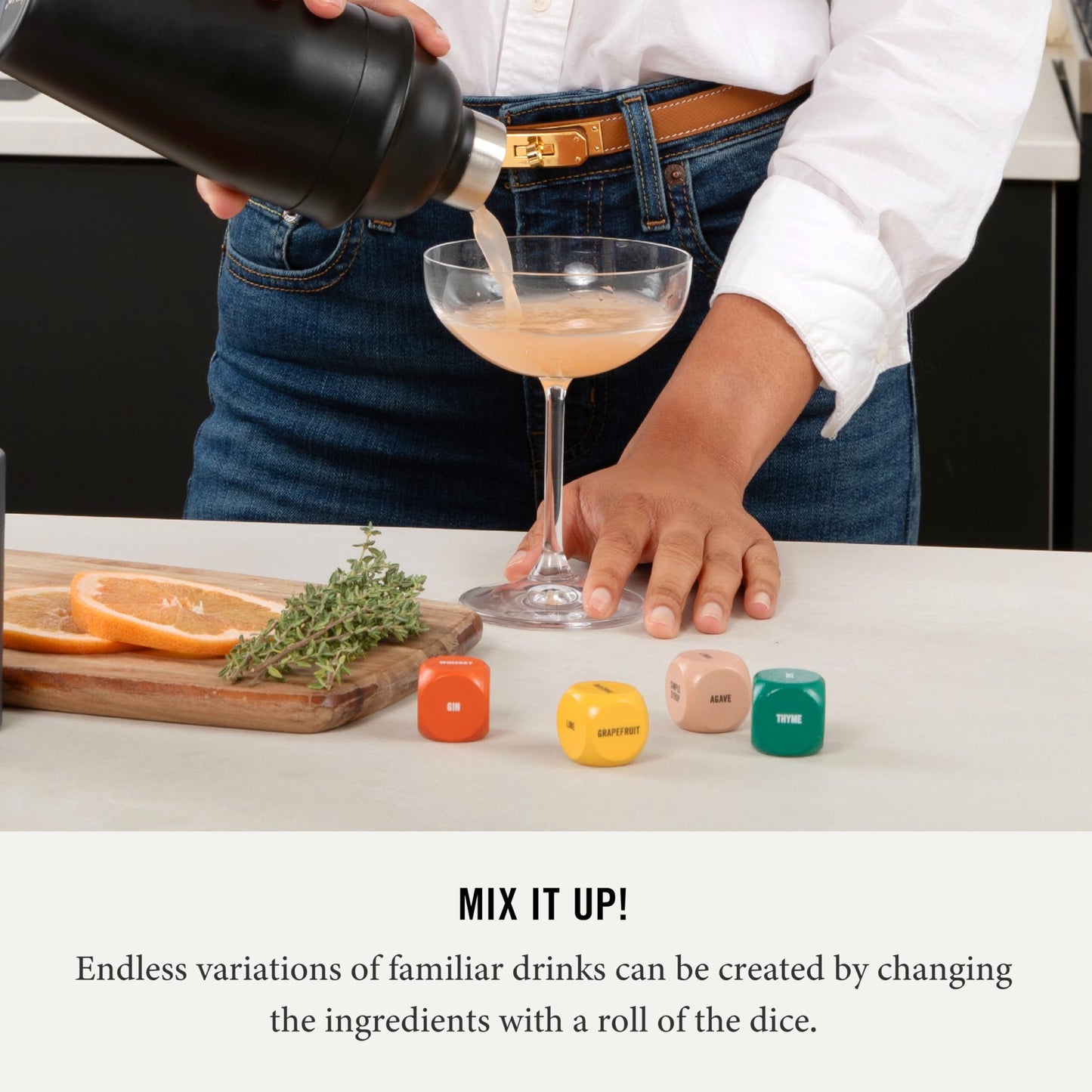 Two Tumbleweeds Mixology Dice - 9-Dice Set for Craft Cocktails & Mocktails