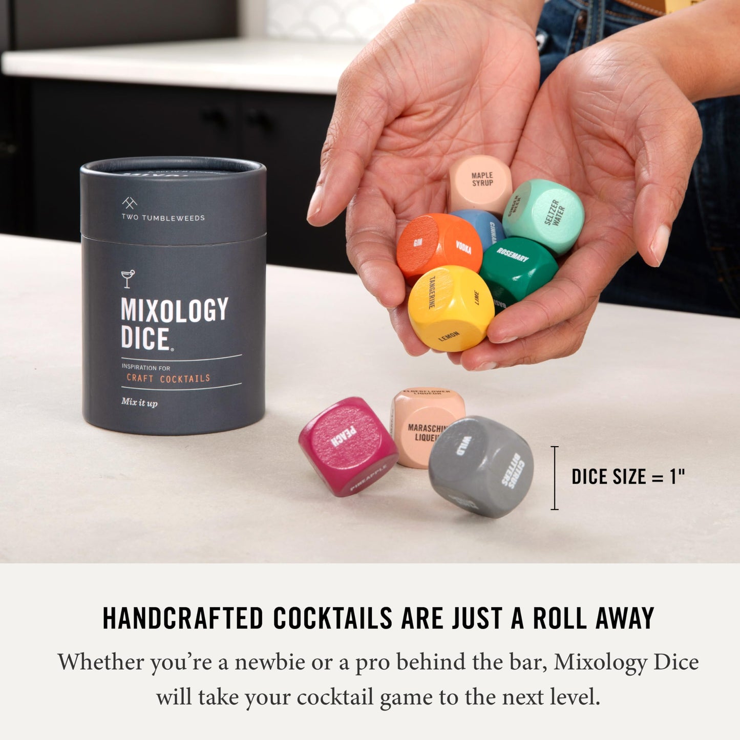 Two Tumbleweeds Mixology Dice - 9-Dice Set for Craft Cocktails & Mocktails