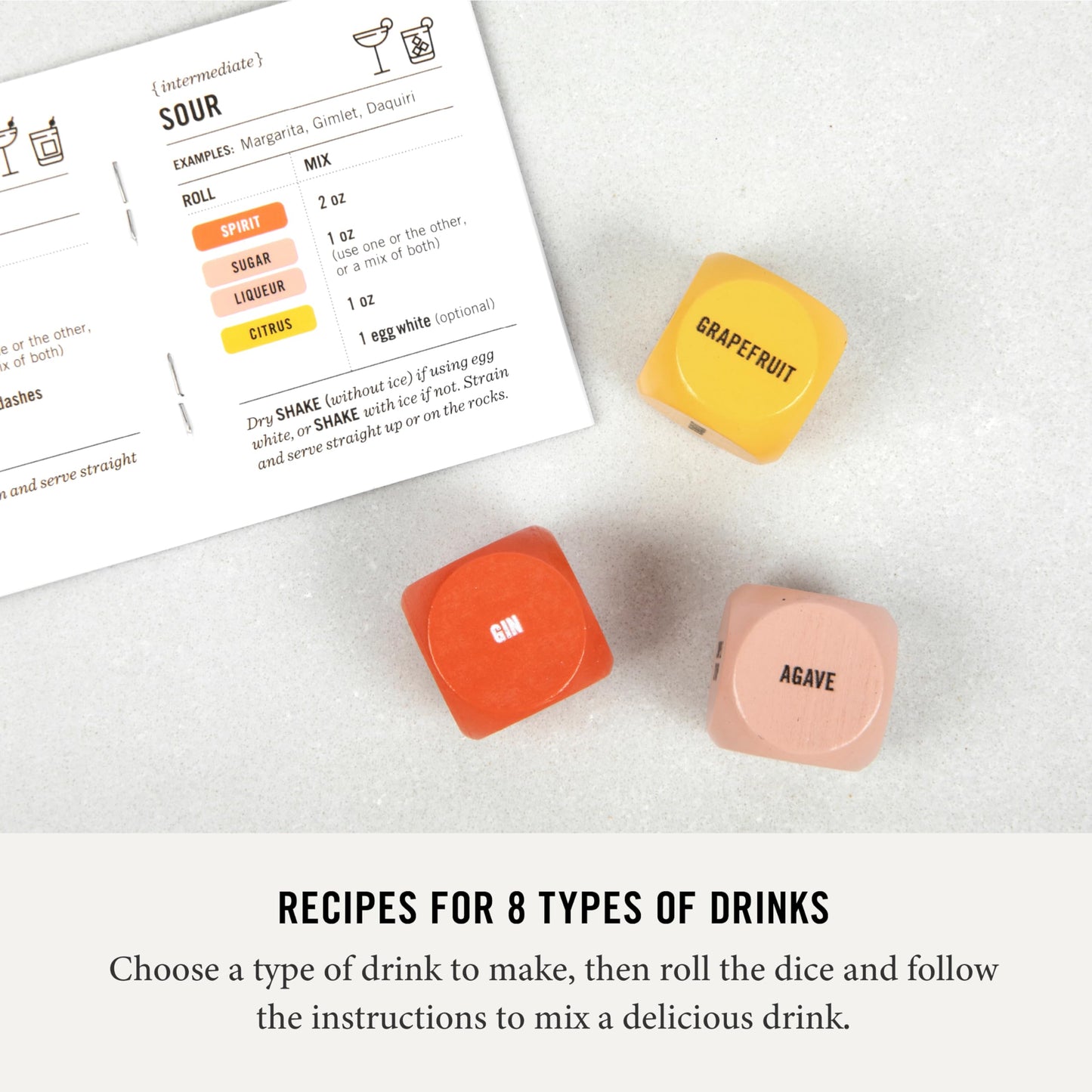 Two Tumbleweeds Mixology Dice - 9-Dice Set for Craft Cocktails & Mocktails