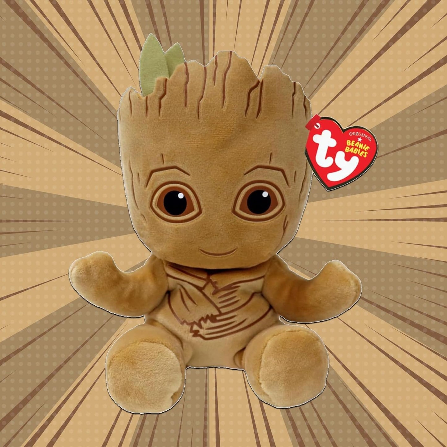 TY Beanie Groot Soft Body 6-Inch Plush Toy | Collectible TY Beanie Babies