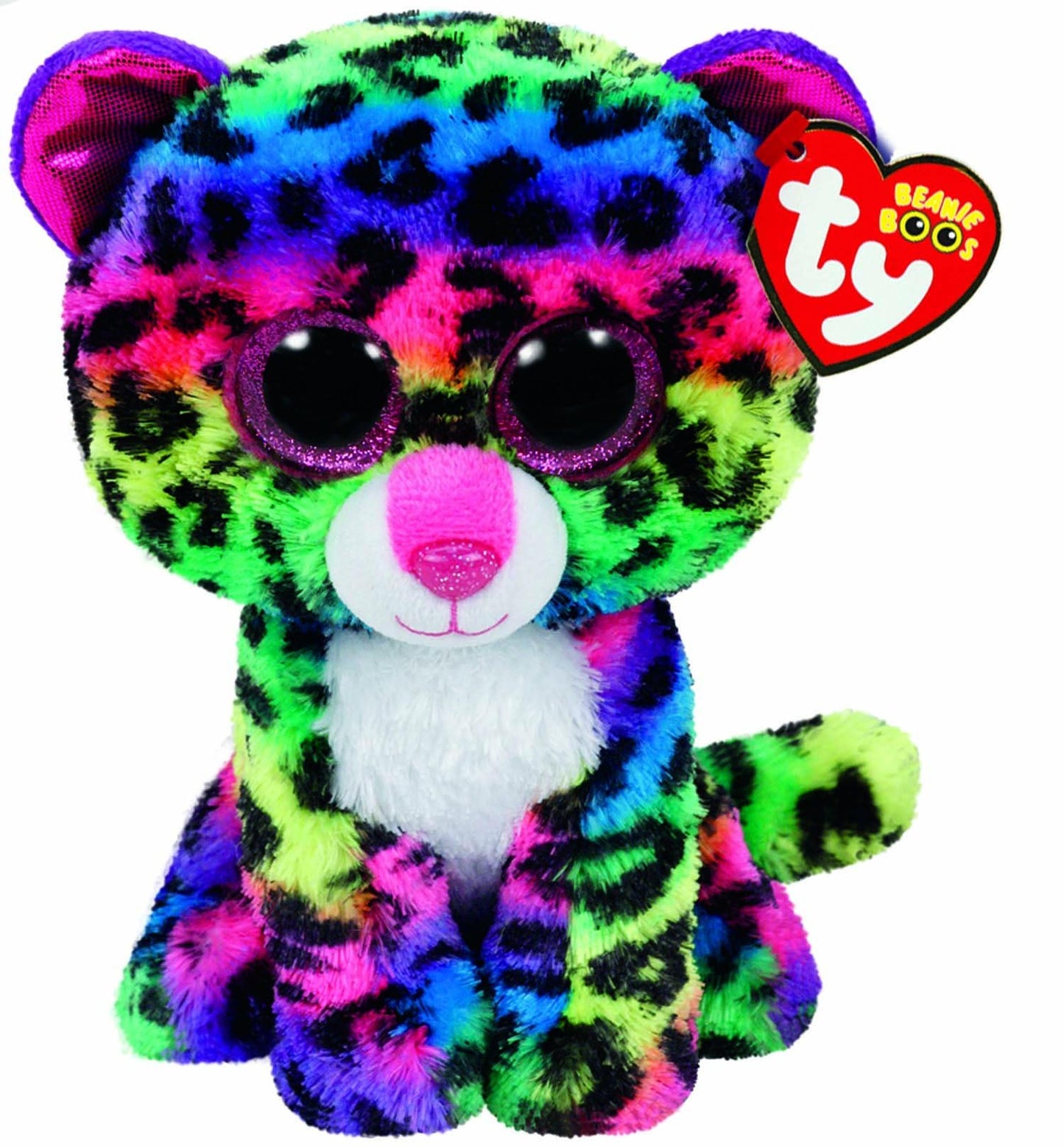 Ty Dotty Leopard Plush – 6-inch Multicolor Beanie Boo | Ty Silk Fabric